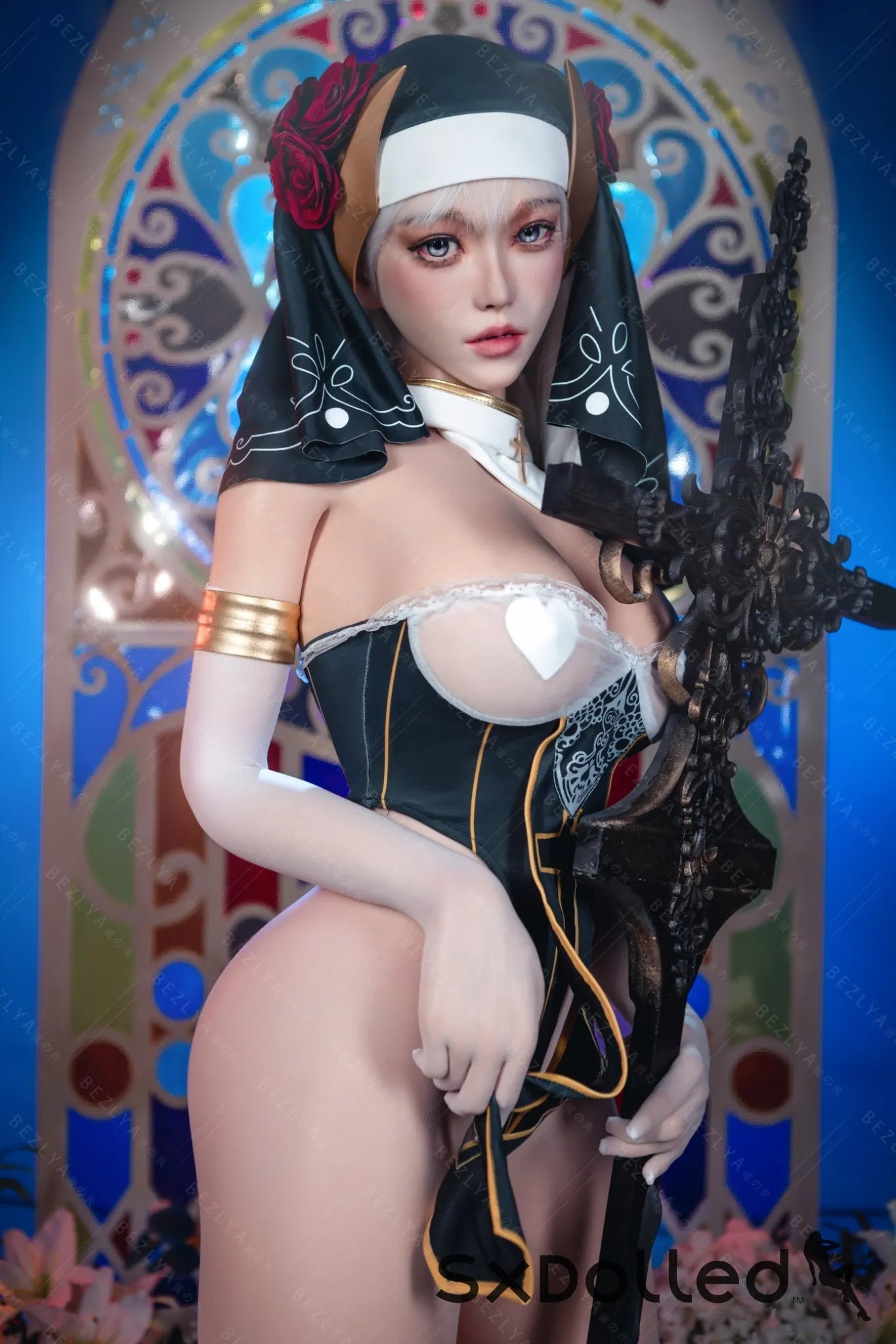 Nymphaea A (K Cup) (155cm) | Sexy Asian Nun Sex Doll | Bezlya K Cup / 155cm / White Sex Doll