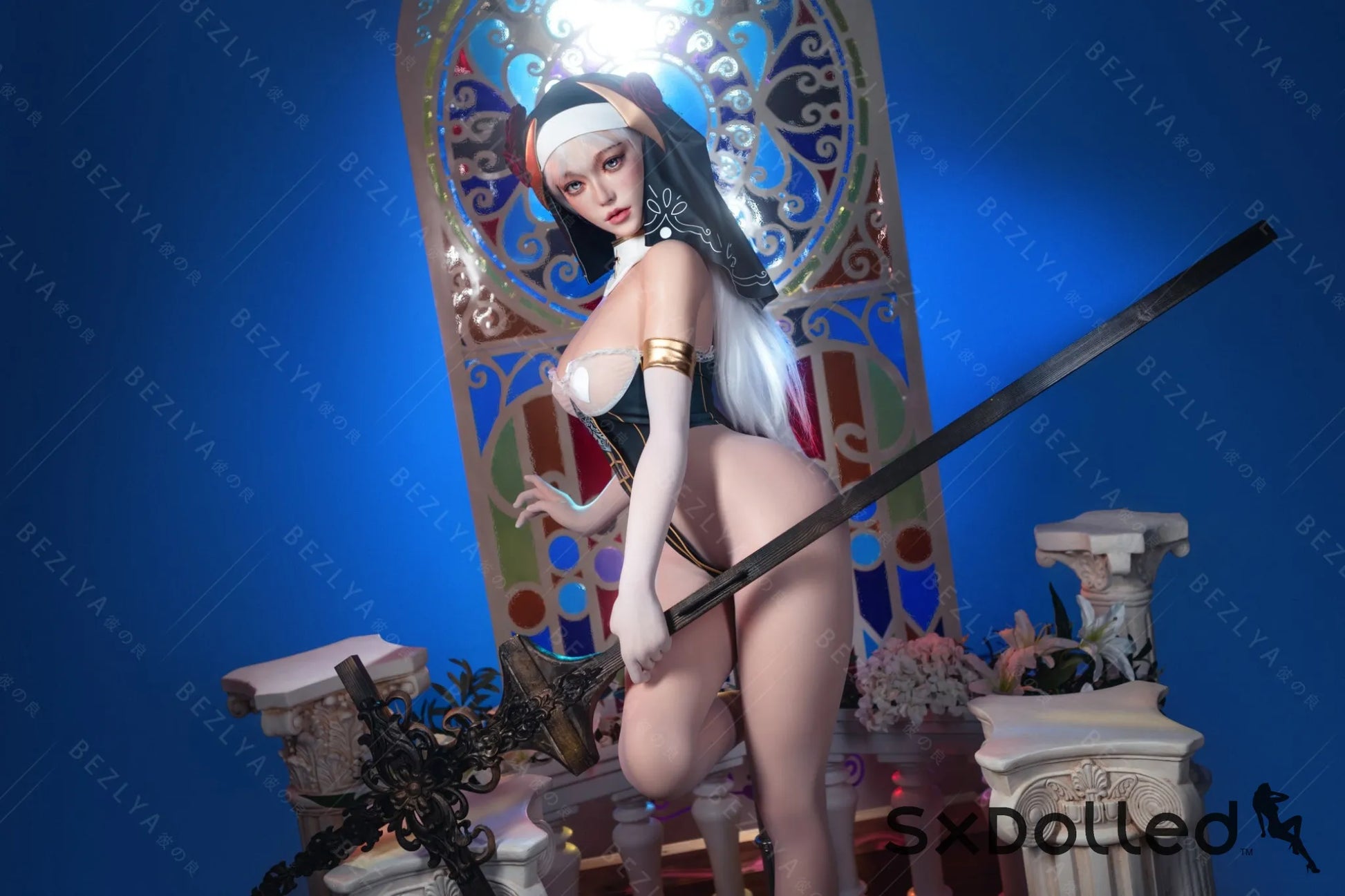 Nymphaea A (K Cup) (155cm) | Sexy Asian Nun Sex Doll | Bezlya K Cup / 155cm / White Sex Doll