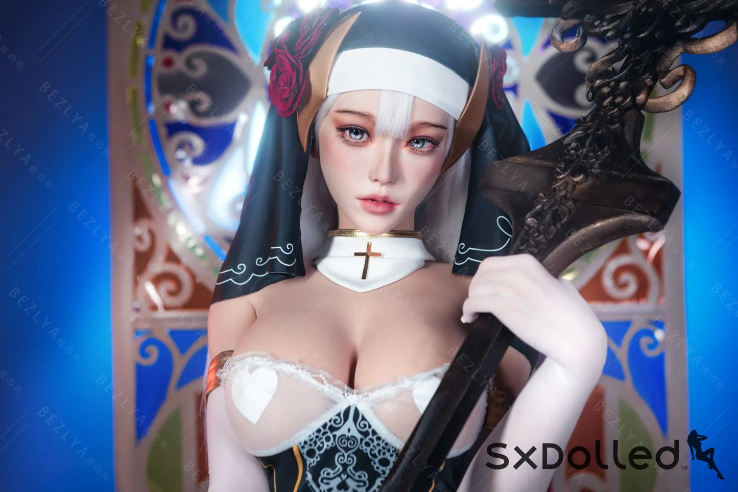 Nymphaea A (K Cup) (155cm) | Sexy Asian Nun Sex Doll | Bezlya K Cup / 155cm / White Sex Doll