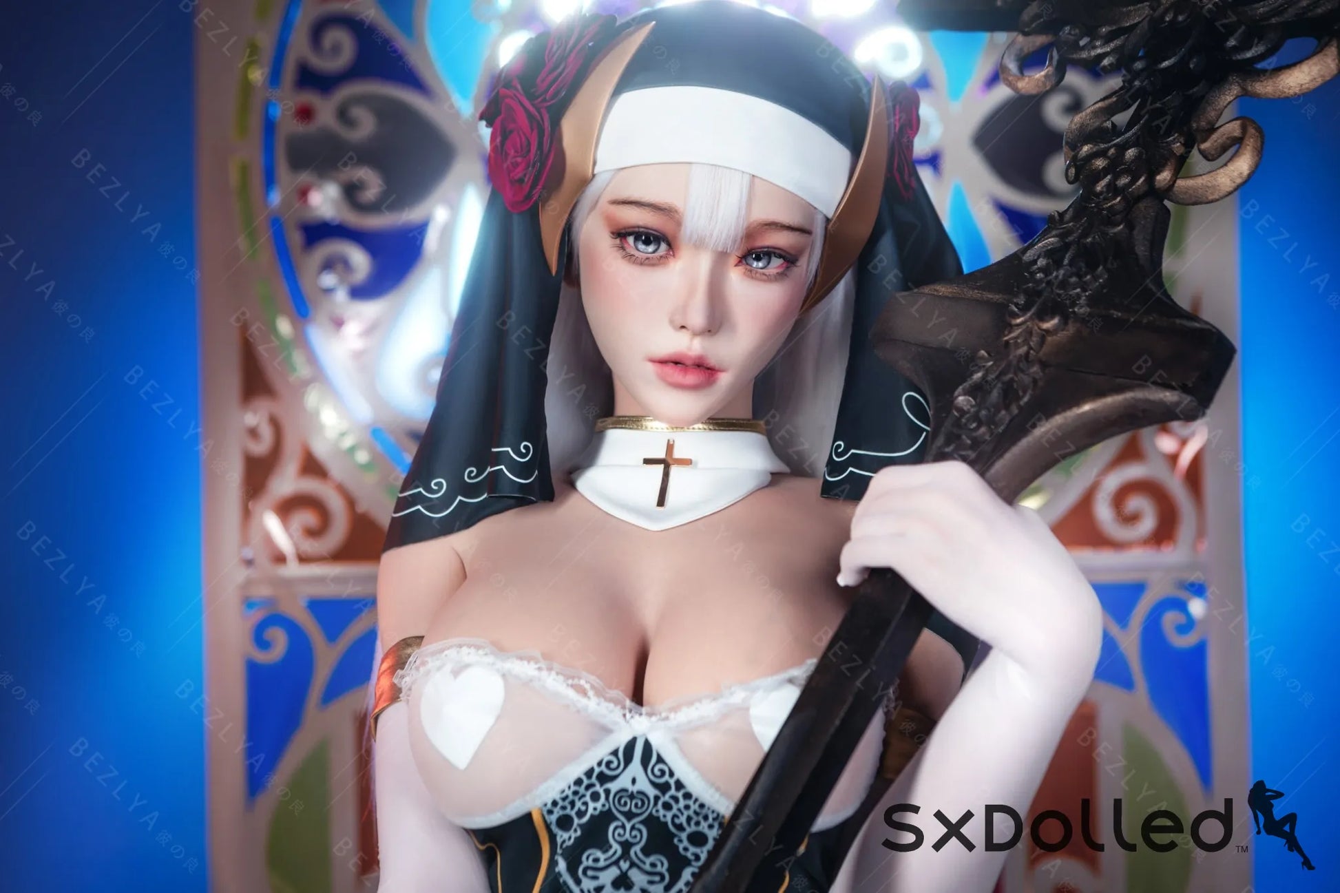 Nymphaea A (K Cup) (155cm) | Sexy Asian Nun Sex Doll | Bezlya K Cup / 155cm / White Sex Doll