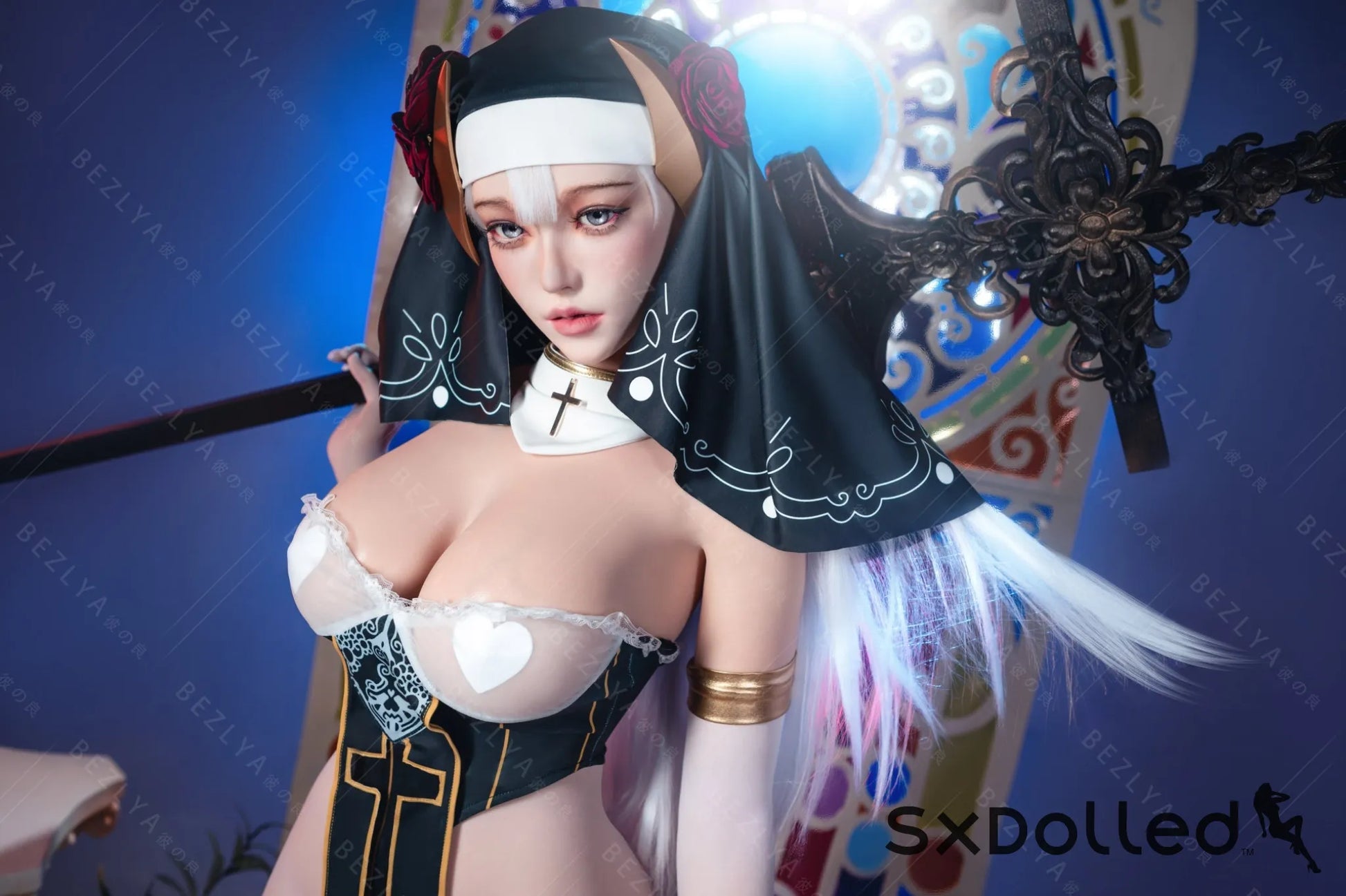 Nymphaea A (K Cup) (155cm) | Sexy Asian Nun Sex Doll | Bezlya K Cup / 155cm / White Sex Doll