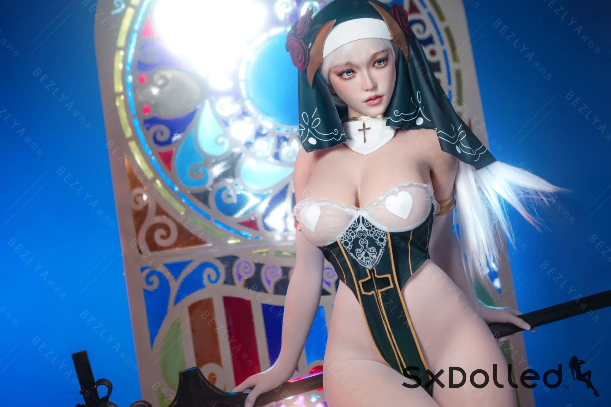Nymphaea A (K Cup) (155cm) | Sexy Asian Nun Sex Doll | Bezlya K Cup / 155cm / White Sex Doll