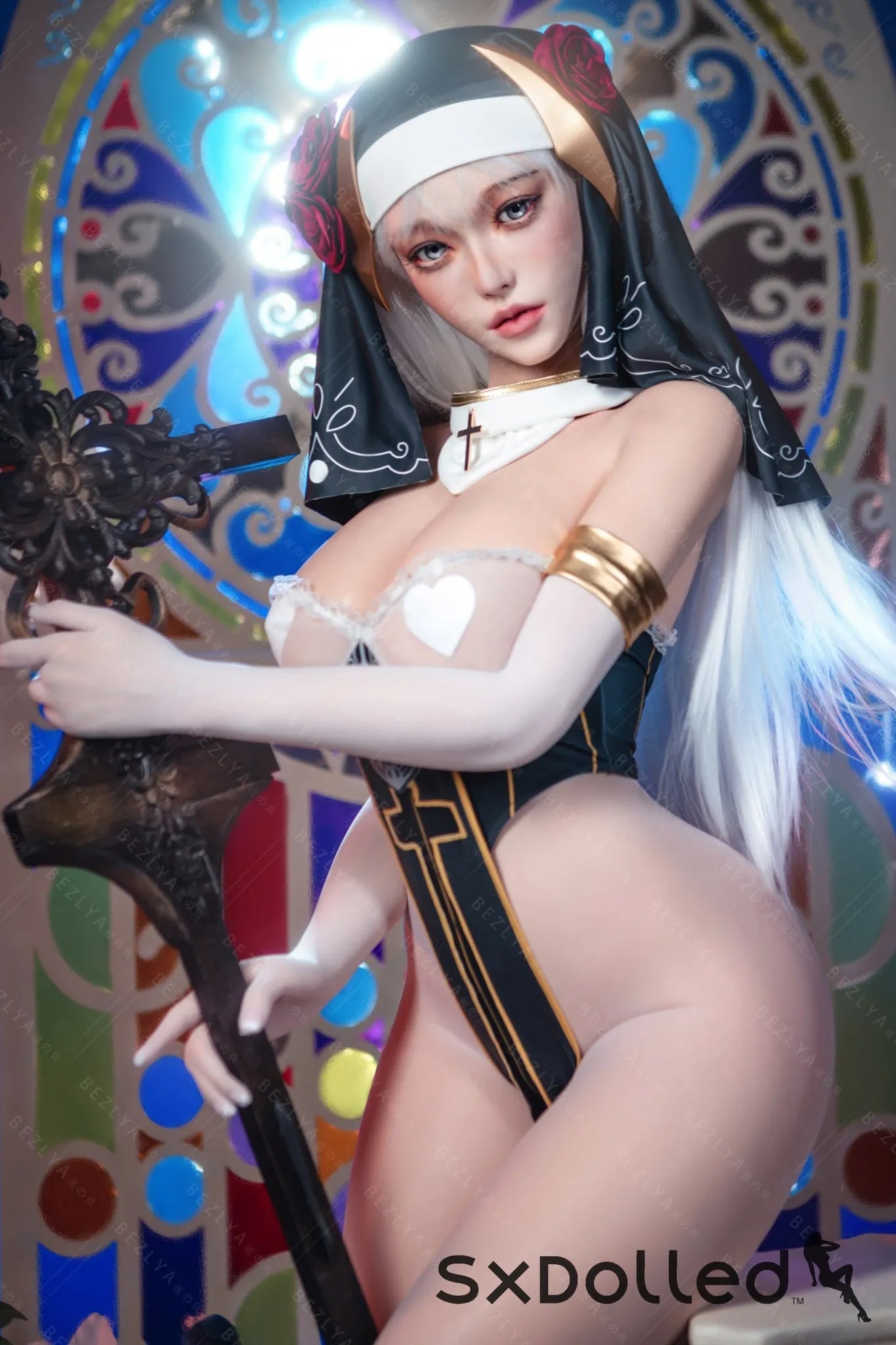 Nymphaea A (K Cup) (155cm) | Sexy Asian Nun Sex Doll | Bezlya K Cup / 155cm / White Sex Doll