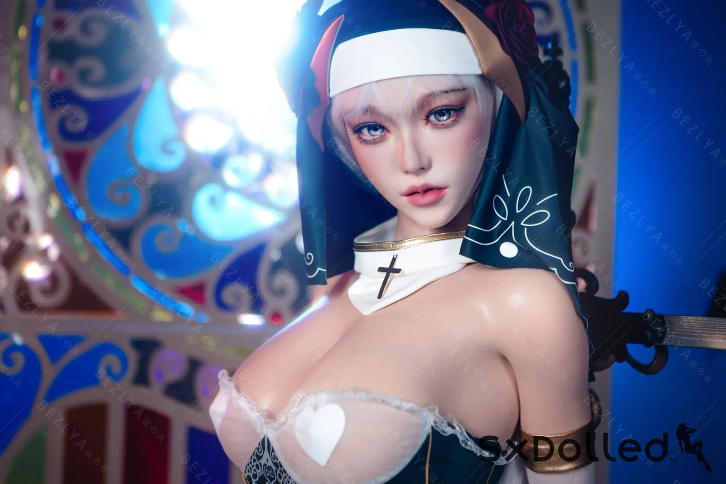 Nymphaea A (K Cup) (155cm) | Sexy Asian Nun Sex Doll | Bezlya K Cup / 155cm / White Sex Doll