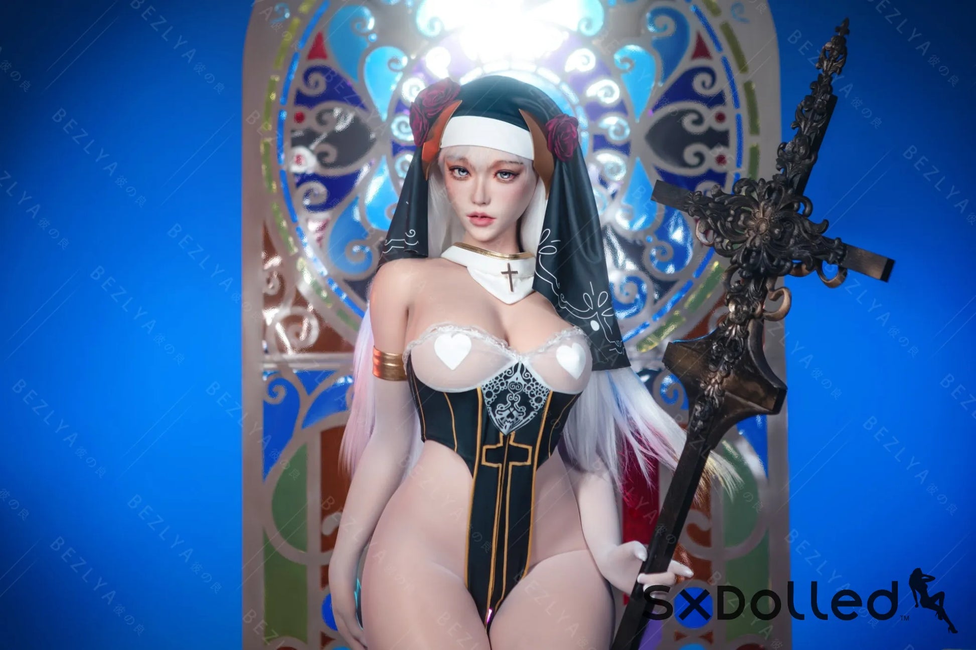 Nymphaea A (K Cup) (155cm) | Sexy Asian Nun Sex Doll | Bezlya K Cup / 155cm / White Sex Doll