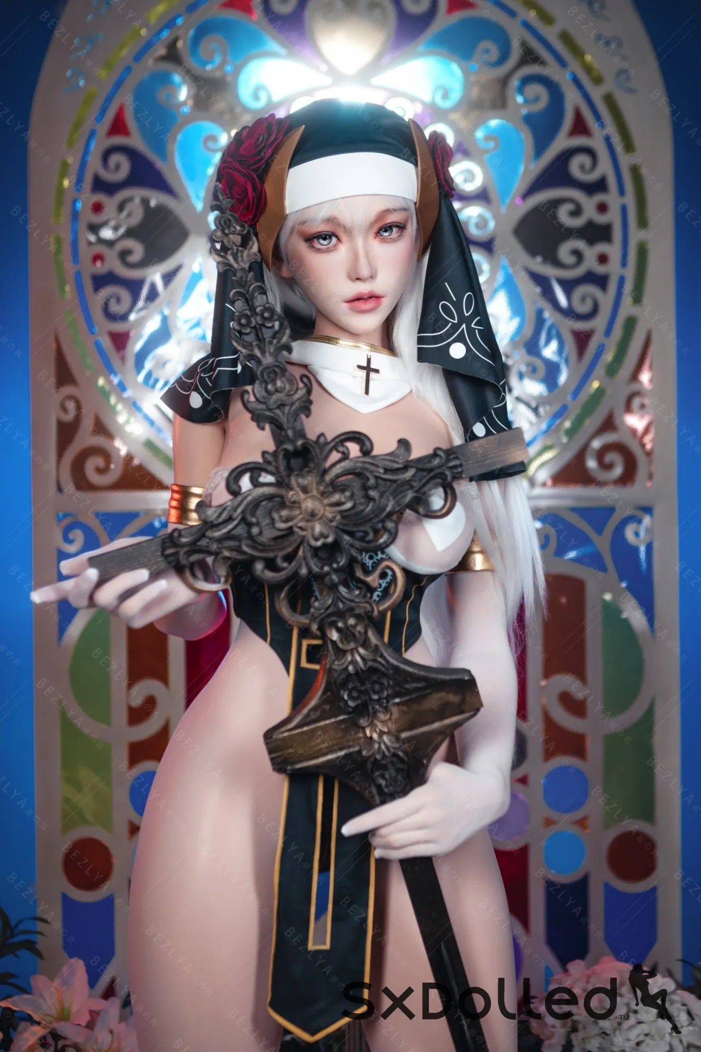 Nymphaea A (K Cup) (155cm) | Sexy Asian Nun Sex Doll | Bezlya K Cup / 155cm / White Sex Doll