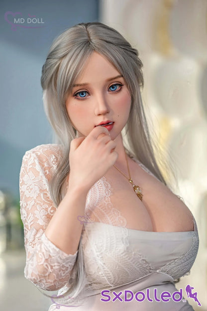Olivia A (Q-Cup) (162cm) | Thick Caucasian Curvy Sex Doll | MD Doll Q-Cup / 162cm / Grey Sex Doll