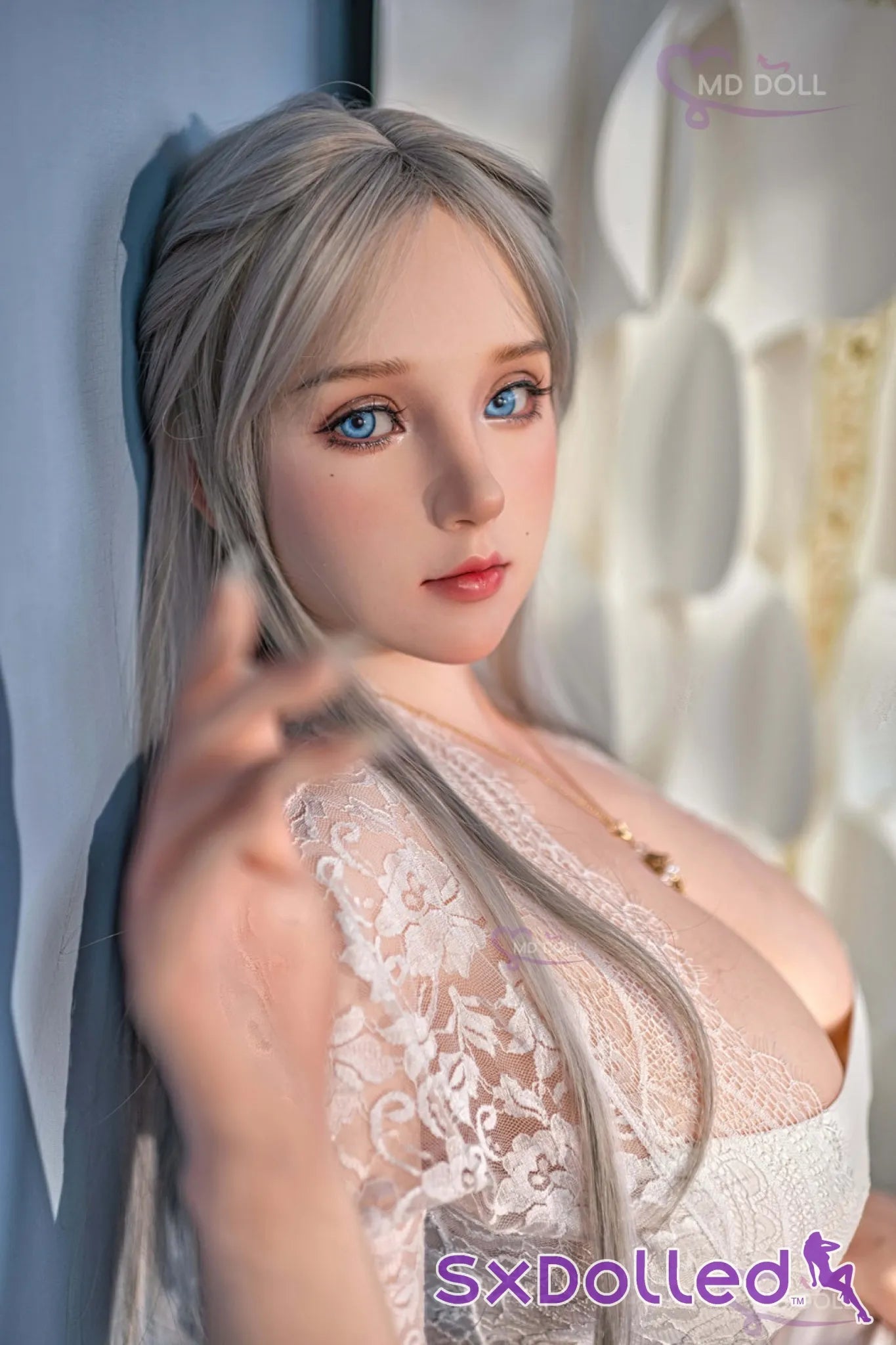 Olivia A (Q-Cup) (162cm) | Thick Caucasian Curvy Sex Doll | MD Doll Q-Cup / 162cm / Grey Sex Doll