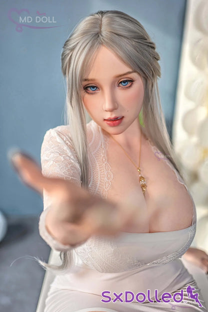 Olivia A (Q-Cup) (162cm) | Thick Caucasian Curvy Sex Doll | MD Doll Q-Cup / 162cm / Grey Sex Doll