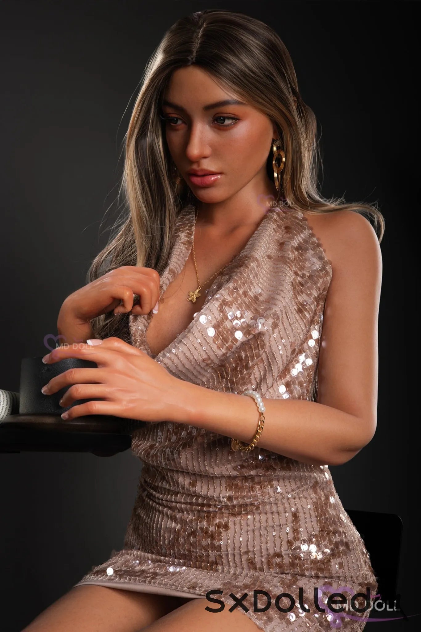 Rebeka (D Cup) (166cm) | Brunette Perky Latina Sex Doll | MD Doll D Cup / 166cm / Brunette Sex Doll
