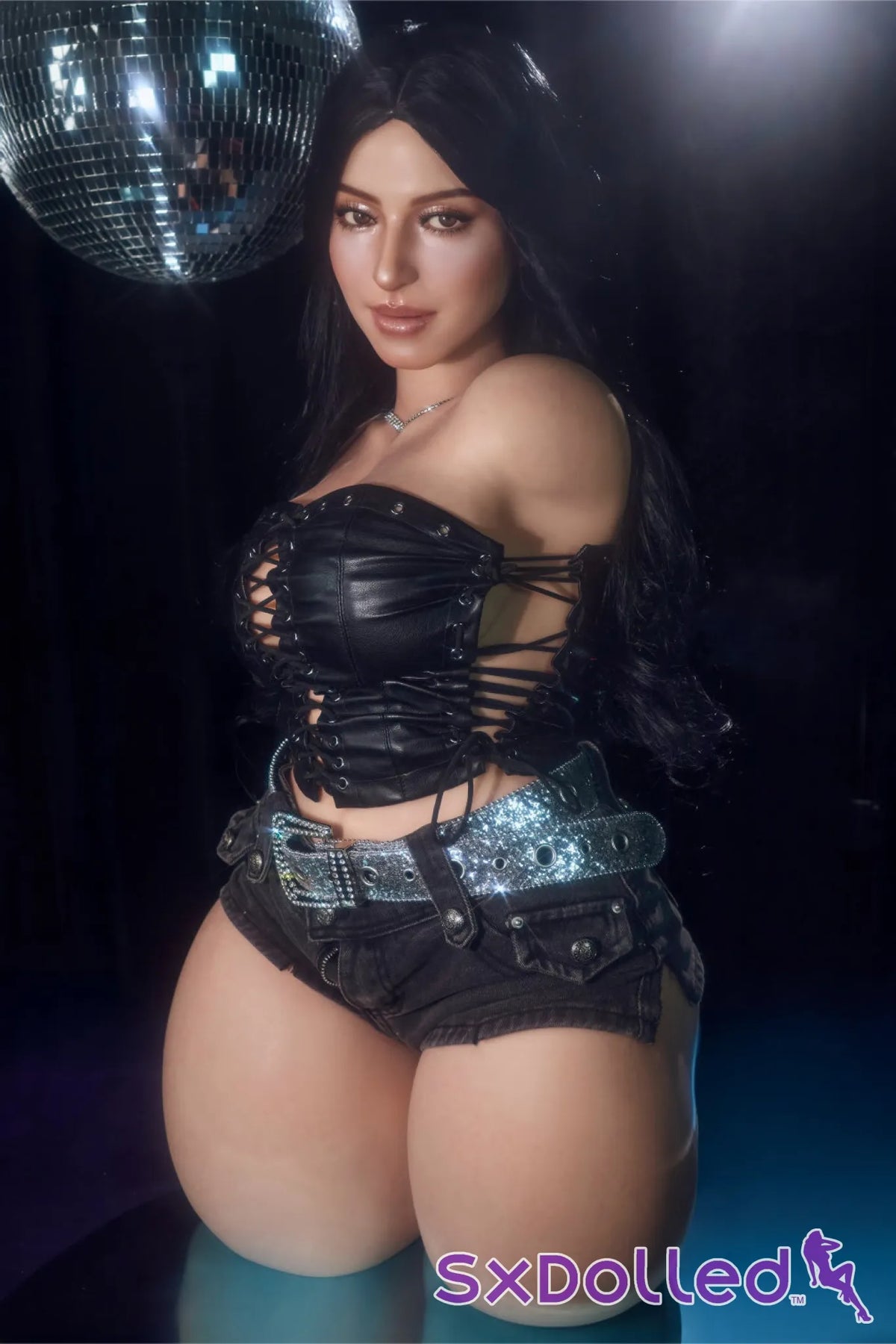 Renata B (F-Cup) (100cm) | Midnight Glamour Siren Sex Doll Torso | Climax Doll - F-Cup / 100cm / Black - Sex Torso