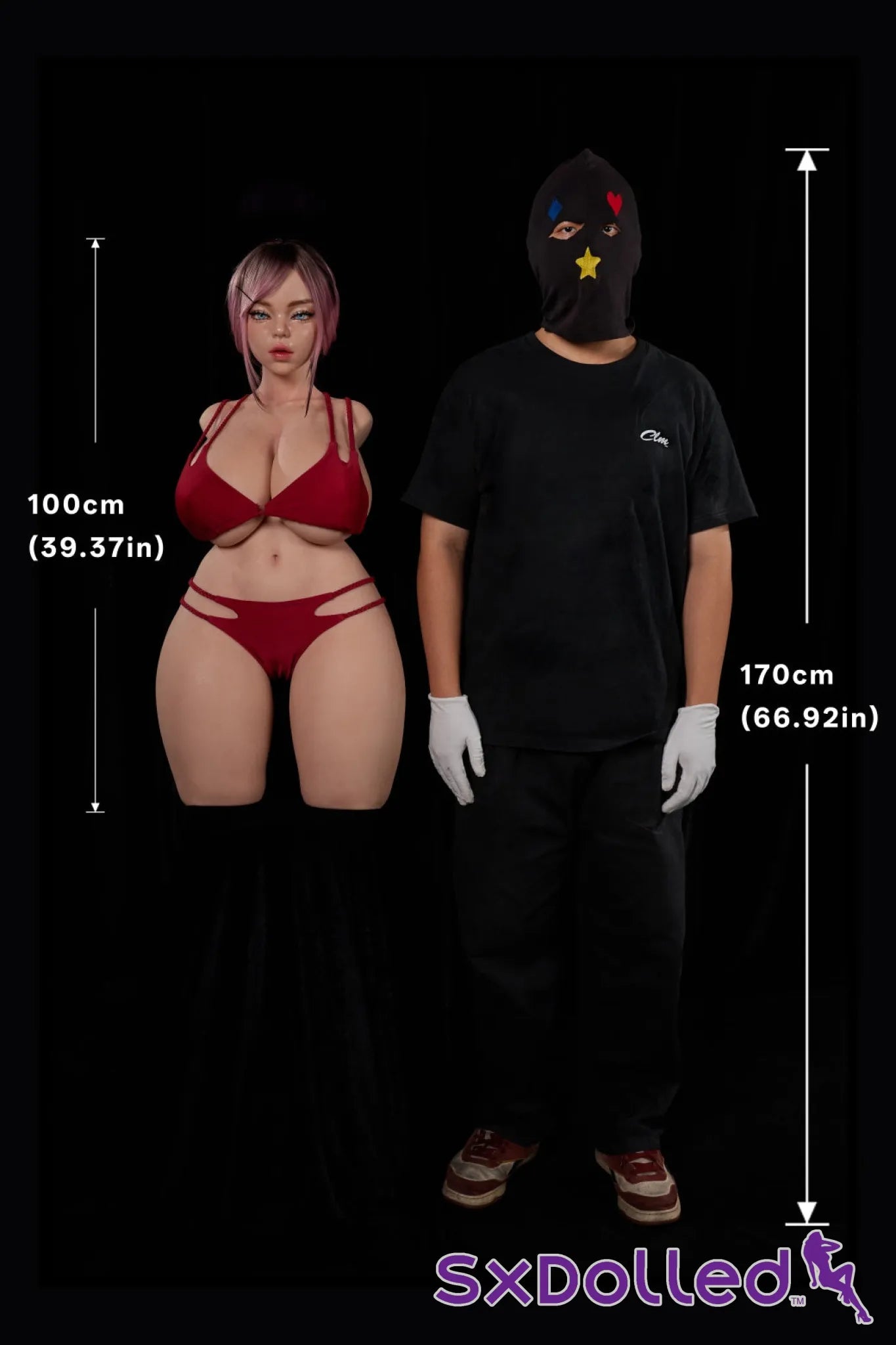Rhea C (K-Cup) (100cm) | Soft Face Thick Sex Doll Torso | Climax Doll - K-Cup / 100cm / Ombre - Sex Torso
