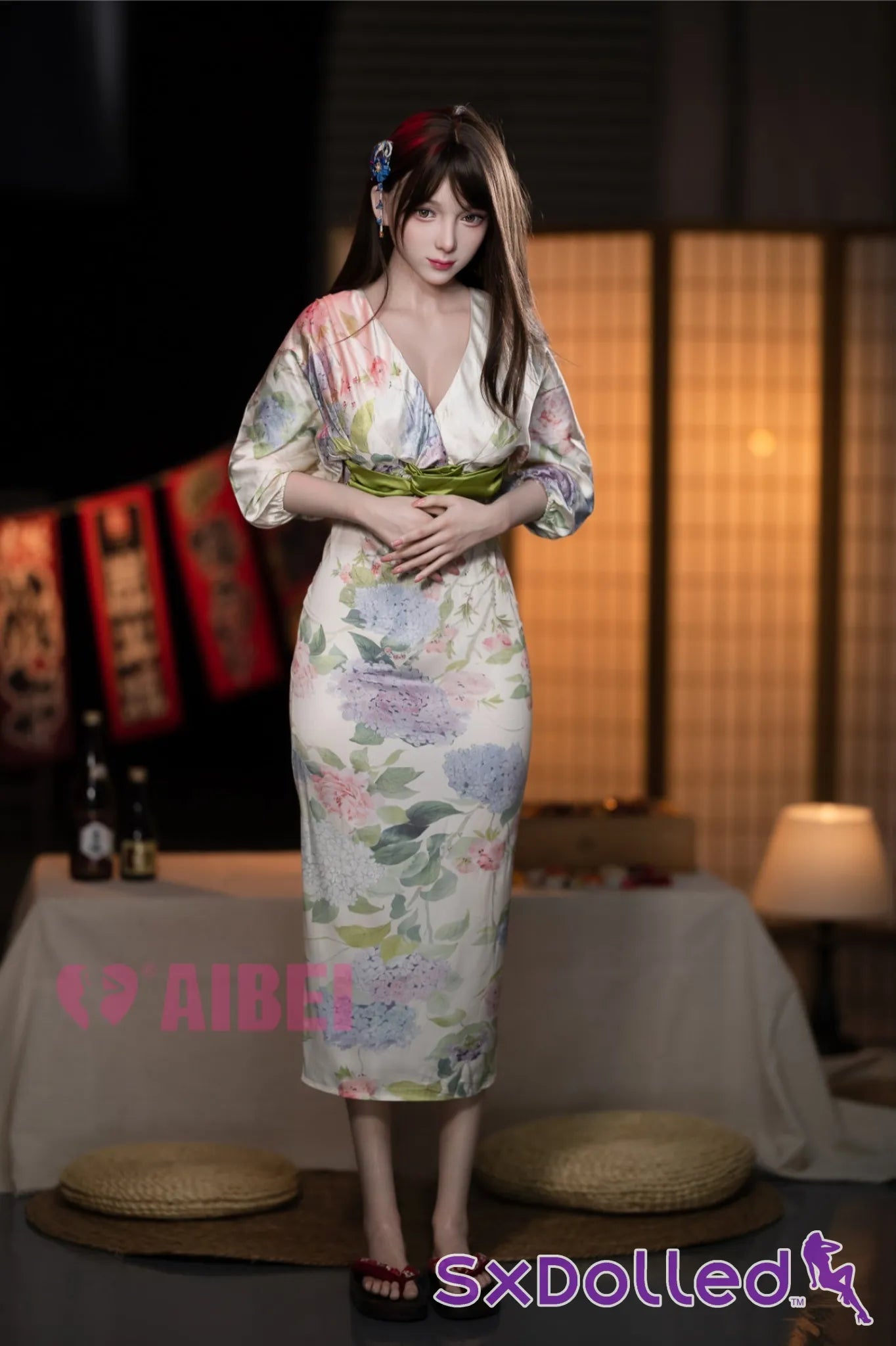 Rika A (E-Cup) (167cm) | Kimono Asian Sex Doll | Aibei Doll E-Cup / 167cm / Brunette Sex Doll