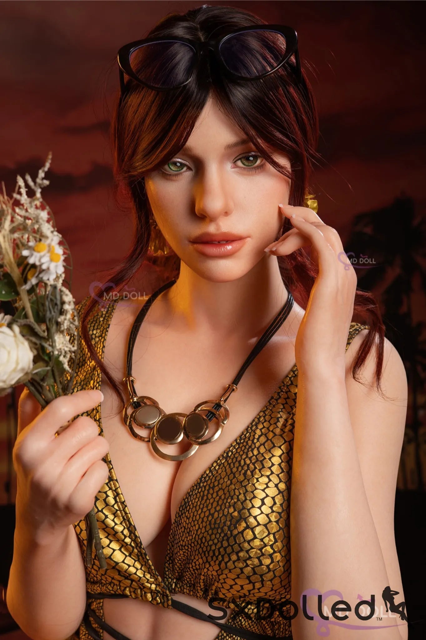 Rose B (D-Cup) (166cm) | Brunette Caucasian Sex Doll | MD Doll D-Cup / 166cm / Brunette Sex Doll