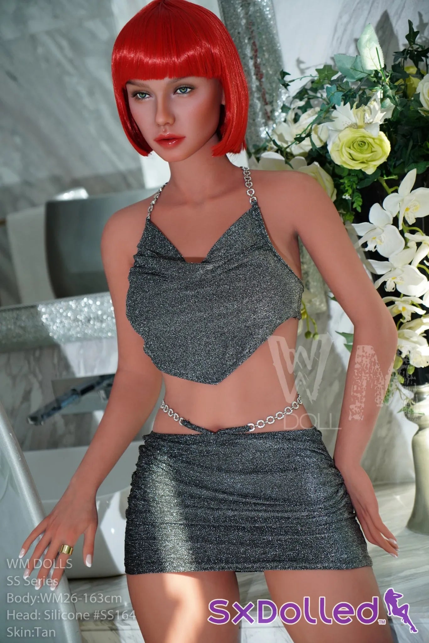 Safiya (G-Cup) (163cm) | Tanned Short Red Hair Sex Doll | WM Doll G-Cup / 163cm / Red Sex Doll