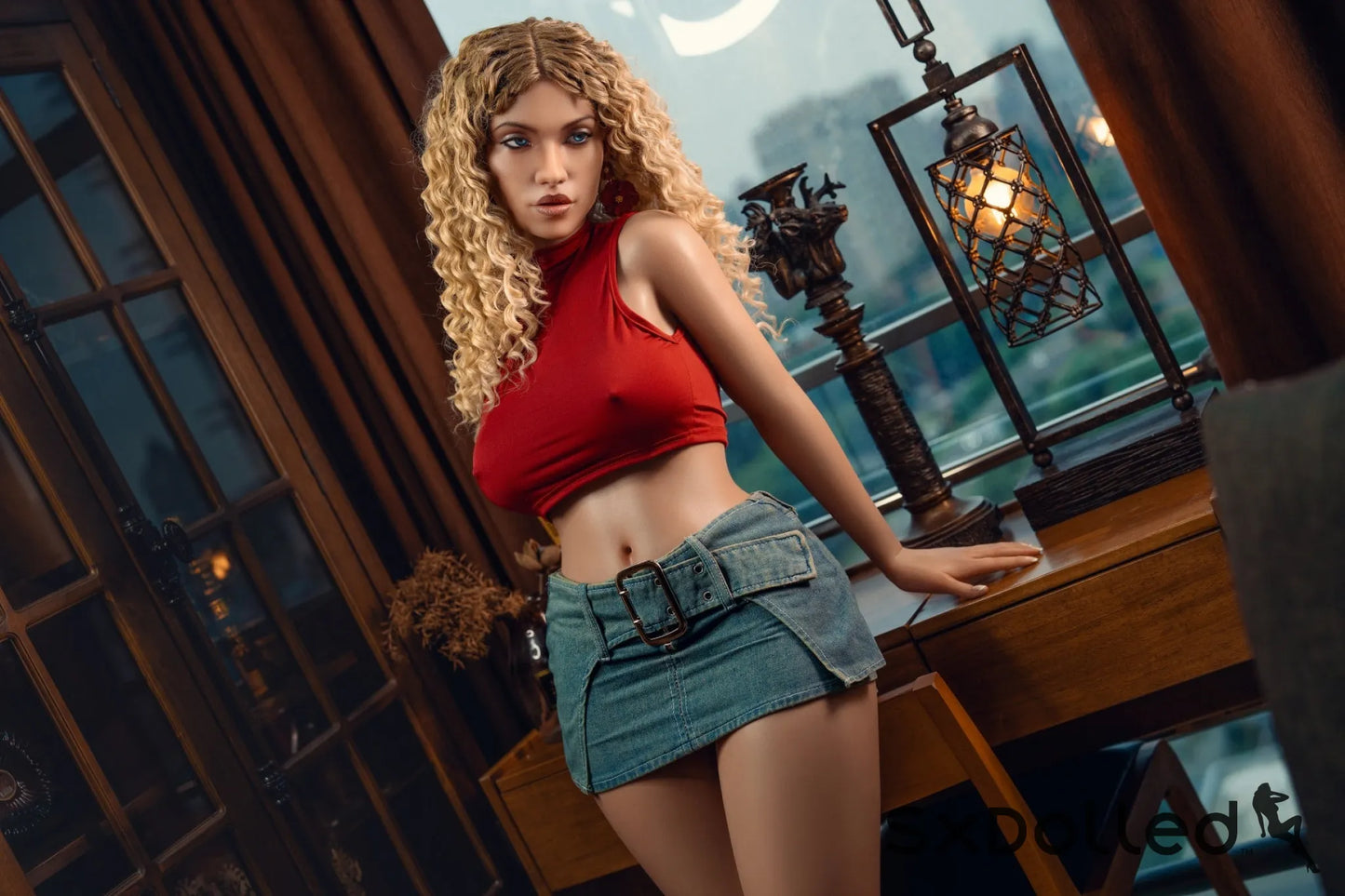 Sarielle (F-Cup) (154cm) | Curly Blonde Hair Sex Doll | Orangein Doll F-Cup / 154cm / Blonde Sex Doll