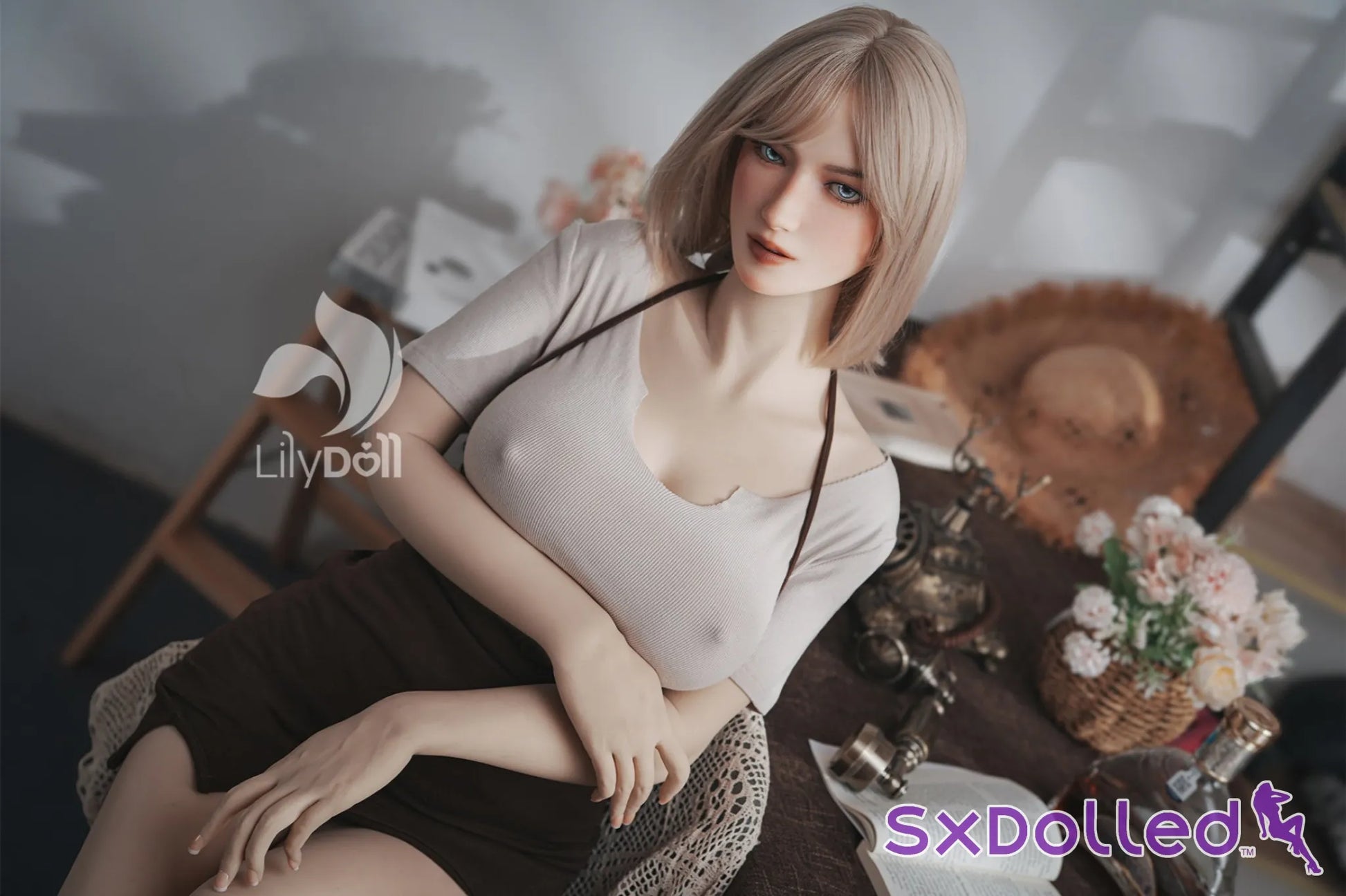 Selene B (F-Cup) (168cm) | Short Blonde Hair Sex Doll | Lily Doll F-Cup / 168cm / Blonde Sex Doll