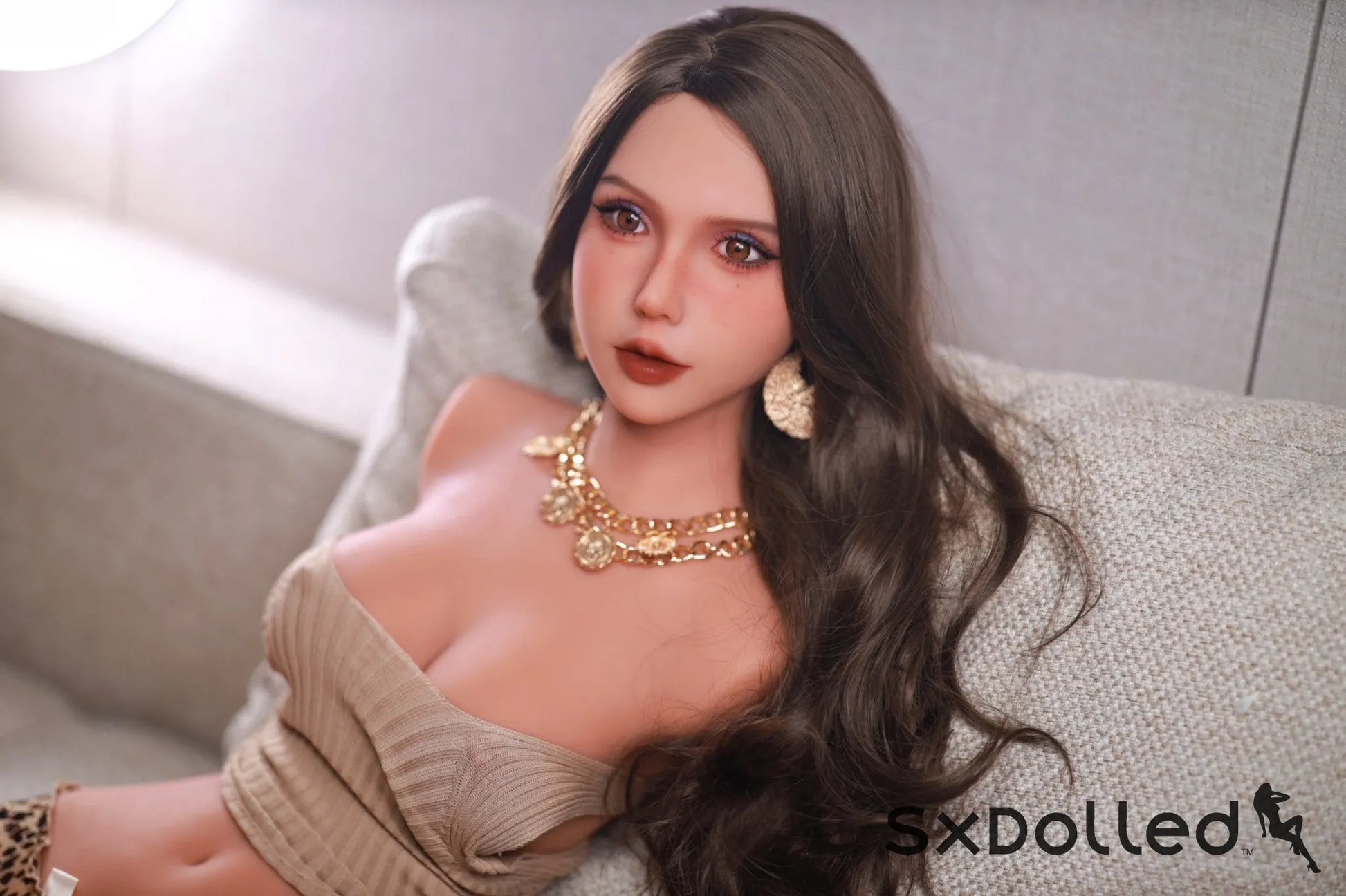 Senara (E-Cup) (93cm) | Latina Freckled Sex Doll Torso | Fire Doll E-Cup / 93cm / Brunette Sex Doll