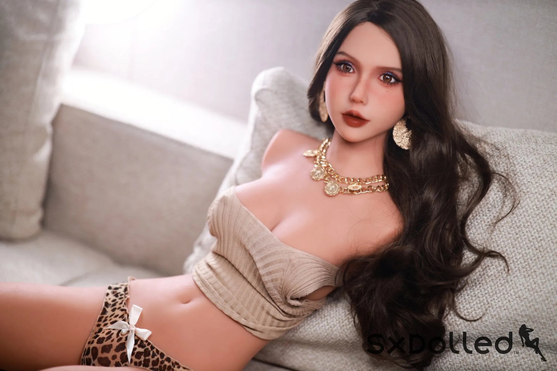 Senara (E-Cup) (93cm) | Latina Freckled Sex Doll Torso | Fire Doll E-Cup / 93cm / Brunette Sex Doll