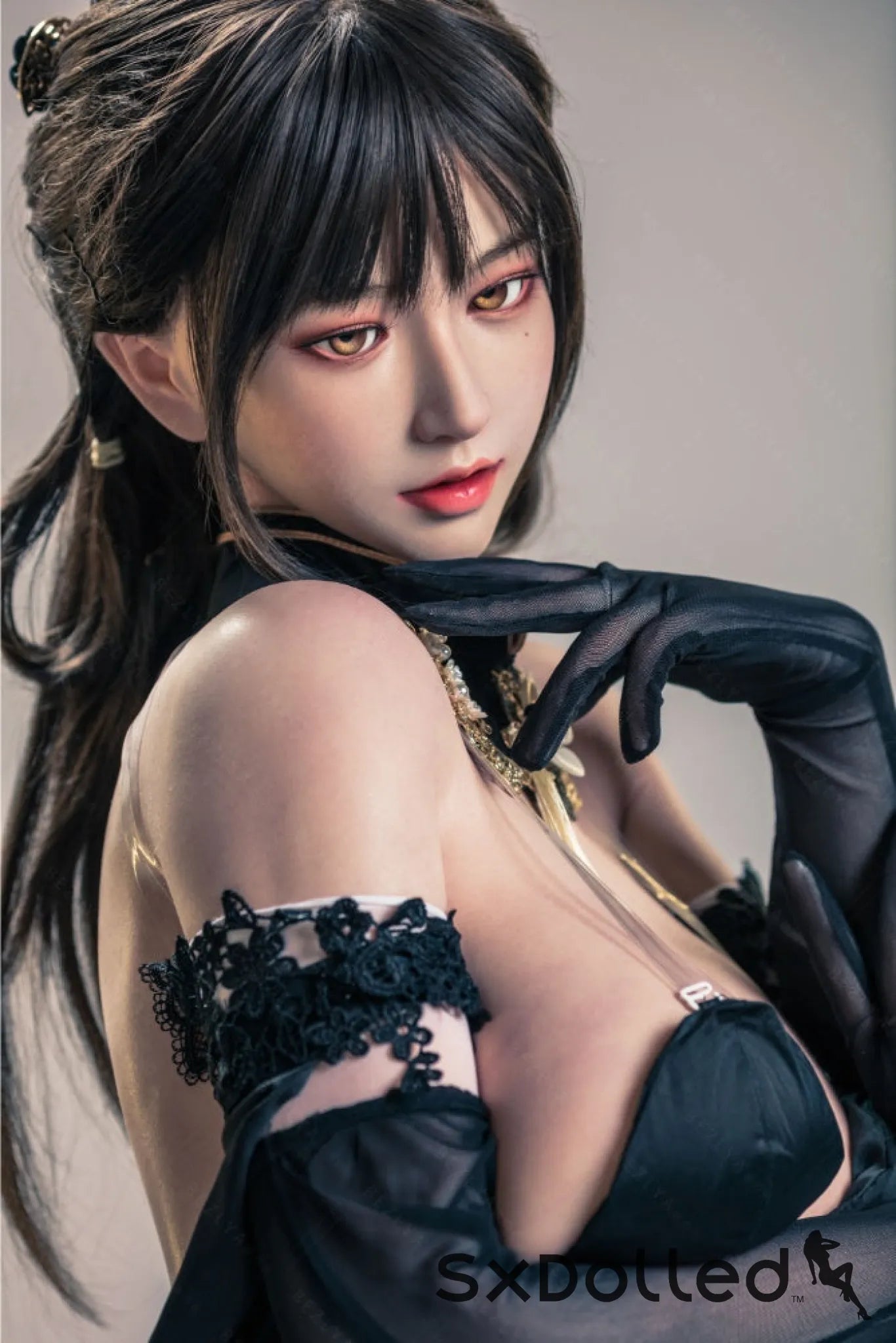 Shizuka (K-Cup) (155cm) | Sex Doll K-Cup / 155cm / Black Sex Doll