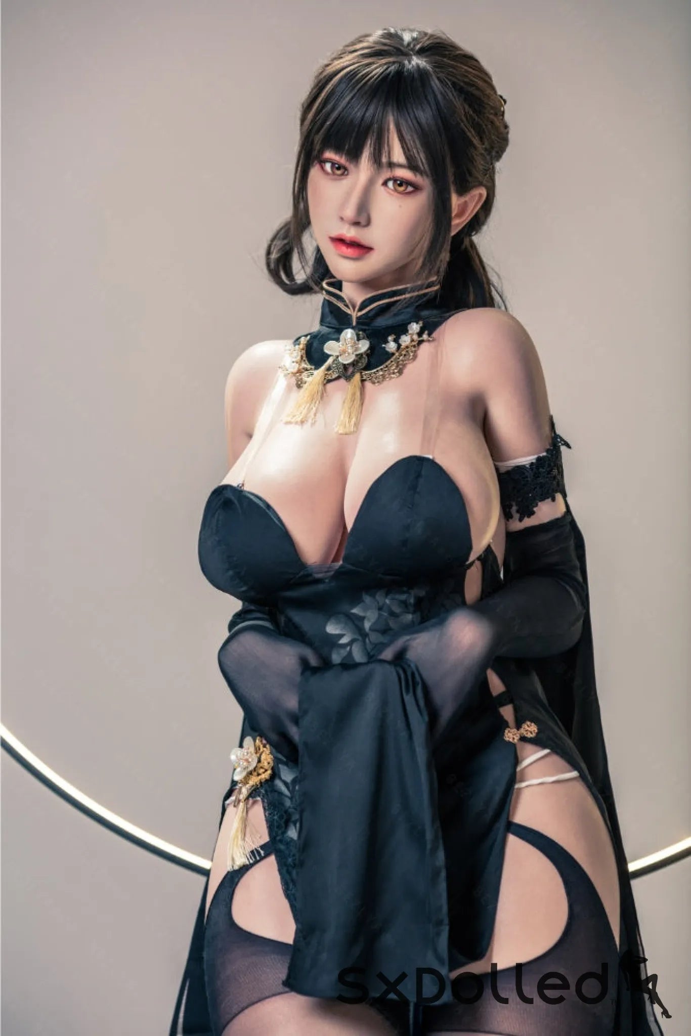 Shizuka (K-Cup) (155cm) | Sex Doll K-Cup / 155cm / Black Sex Doll