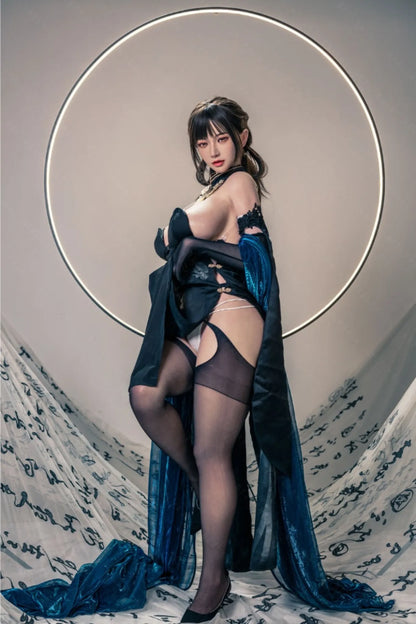 Shizuka (K-Cup) (155cm) | Sex Doll K-Cup / 155cm / Black Sex Doll