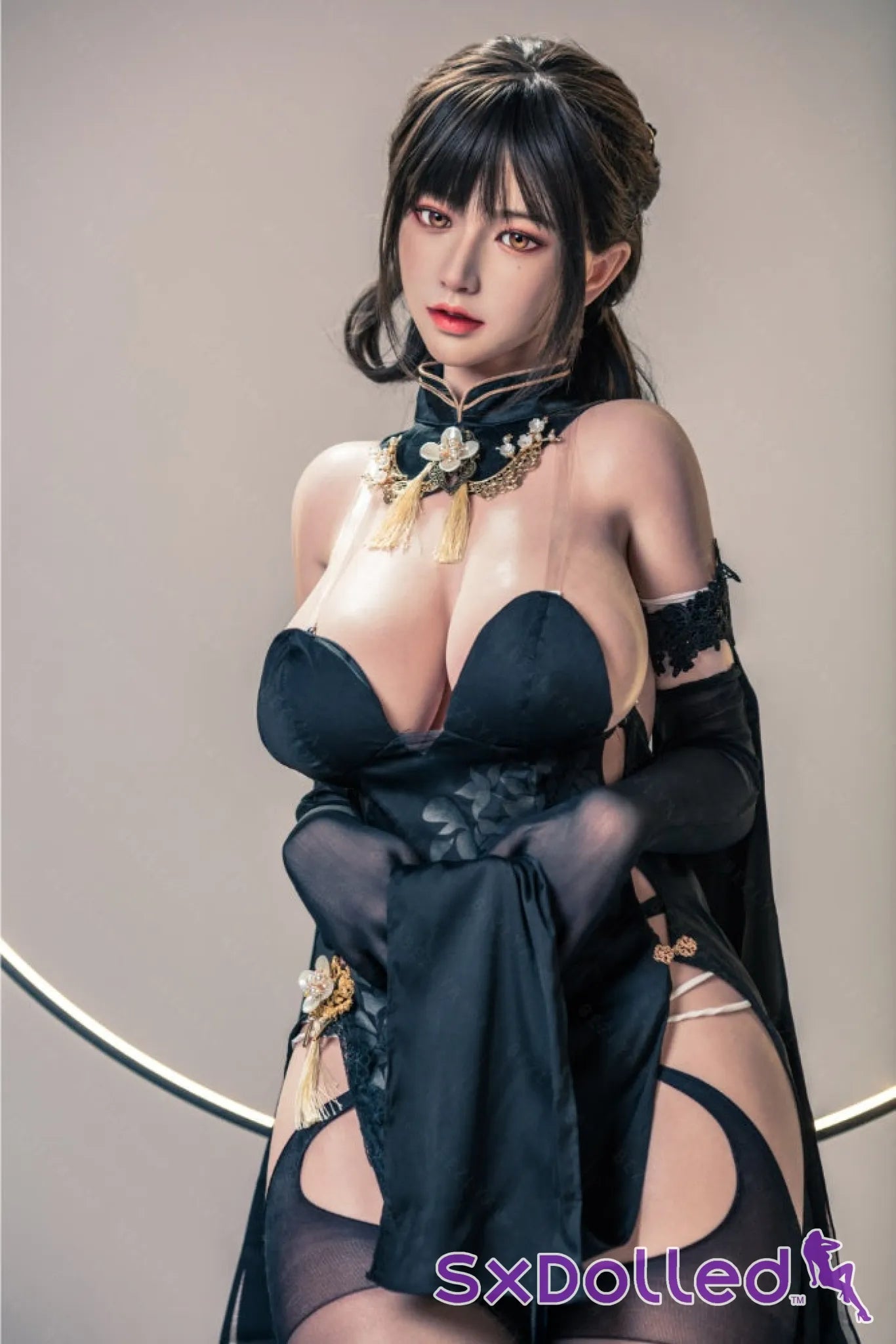 Shizuka (K-Cup) (155cm) | Sex Doll K-Cup / 155cm / Black Sex Doll