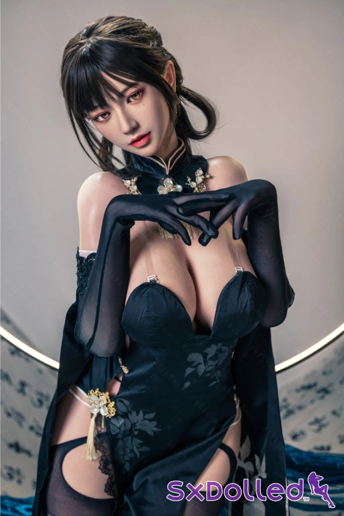 Shizuka (K-Cup) (155cm) | Sex Doll K-Cup / 155cm / Black Sex Doll