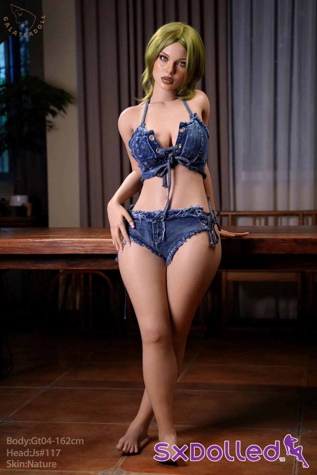 Sienna G (G-Cup) (162cm) | Green Haired Lingerie Sex Doll | Galatea Doll - G-Cup / 162cm / Green - Sex Doll