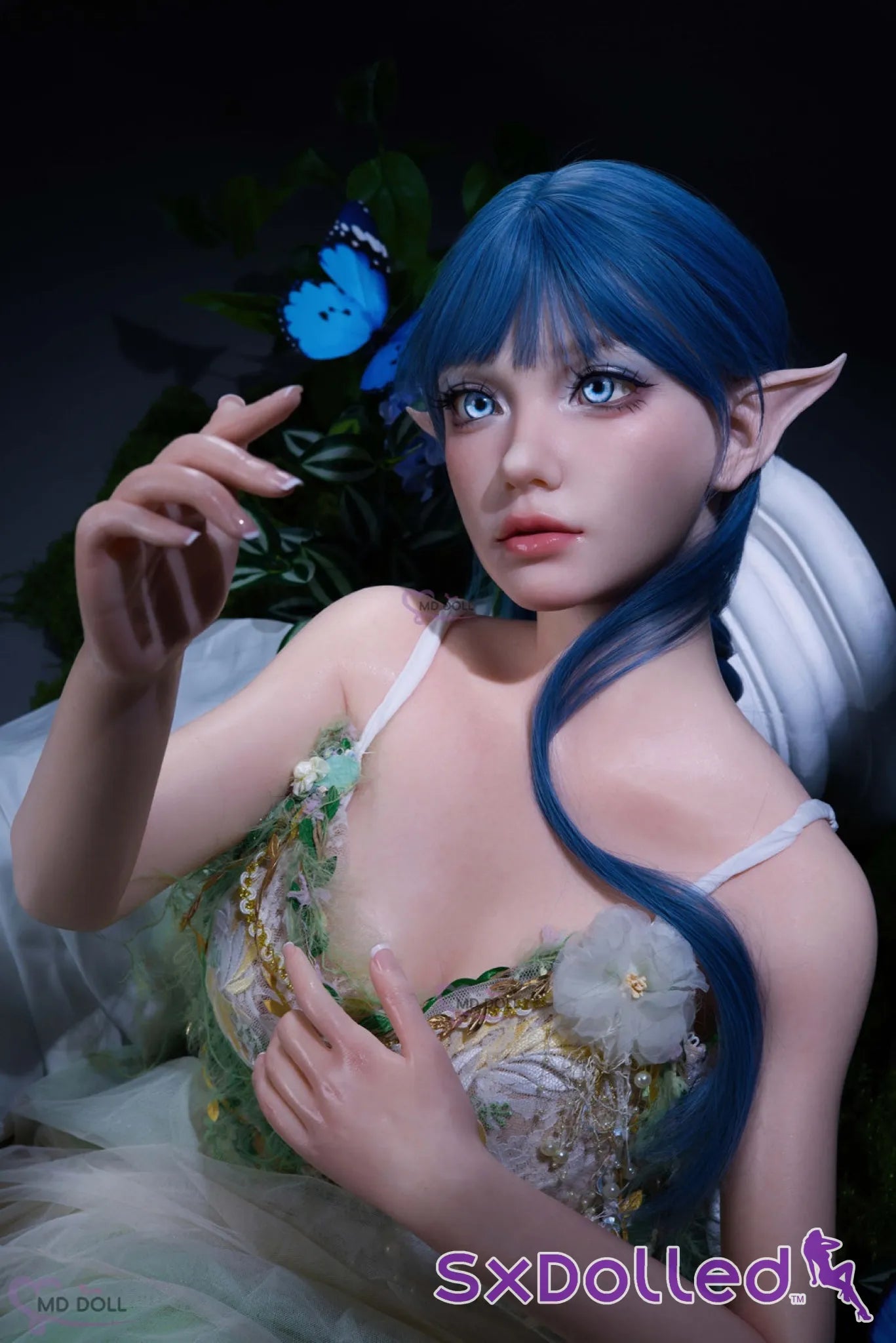 Sophiah A (G-Cup) (150cm) | Aqua Nature Elf Sex Doll | MD Doll G-Cup / 150cm / Blue Sex Doll