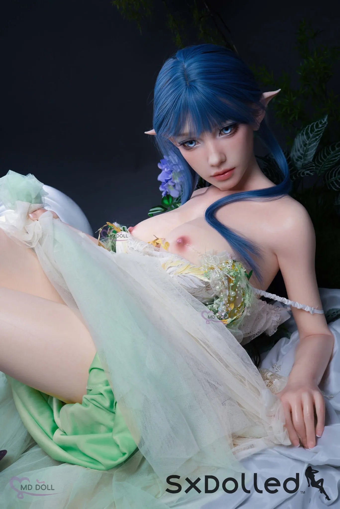 Sophiah A (G-Cup) (150cm) | Aqua Nature Elf Sex Doll | MD Doll G-Cup / 150cm / Blue Sex Doll