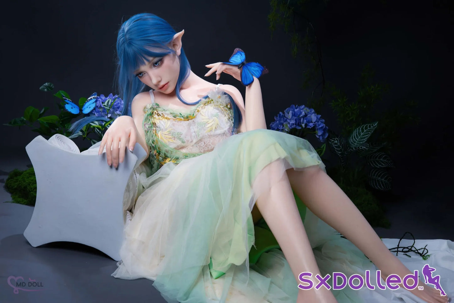 Sophiah A (G-Cup) (150cm) | Aqua Nature Elf Sex Doll | MD Doll G-Cup / 150cm / Blue Sex Doll