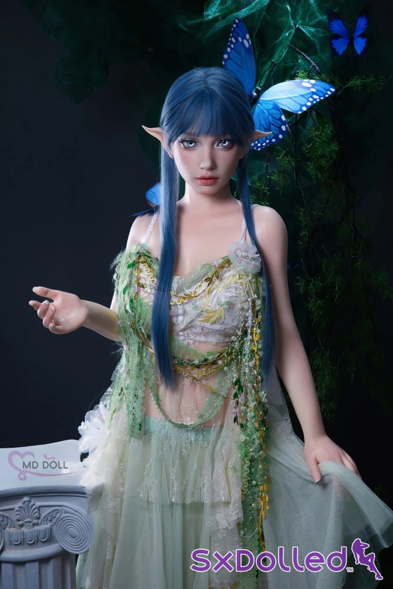 Sophiah A (G-Cup) (150cm) | Aqua Nature Elf Sex Doll | MD Doll G-Cup / 150cm / Blue Sex Doll