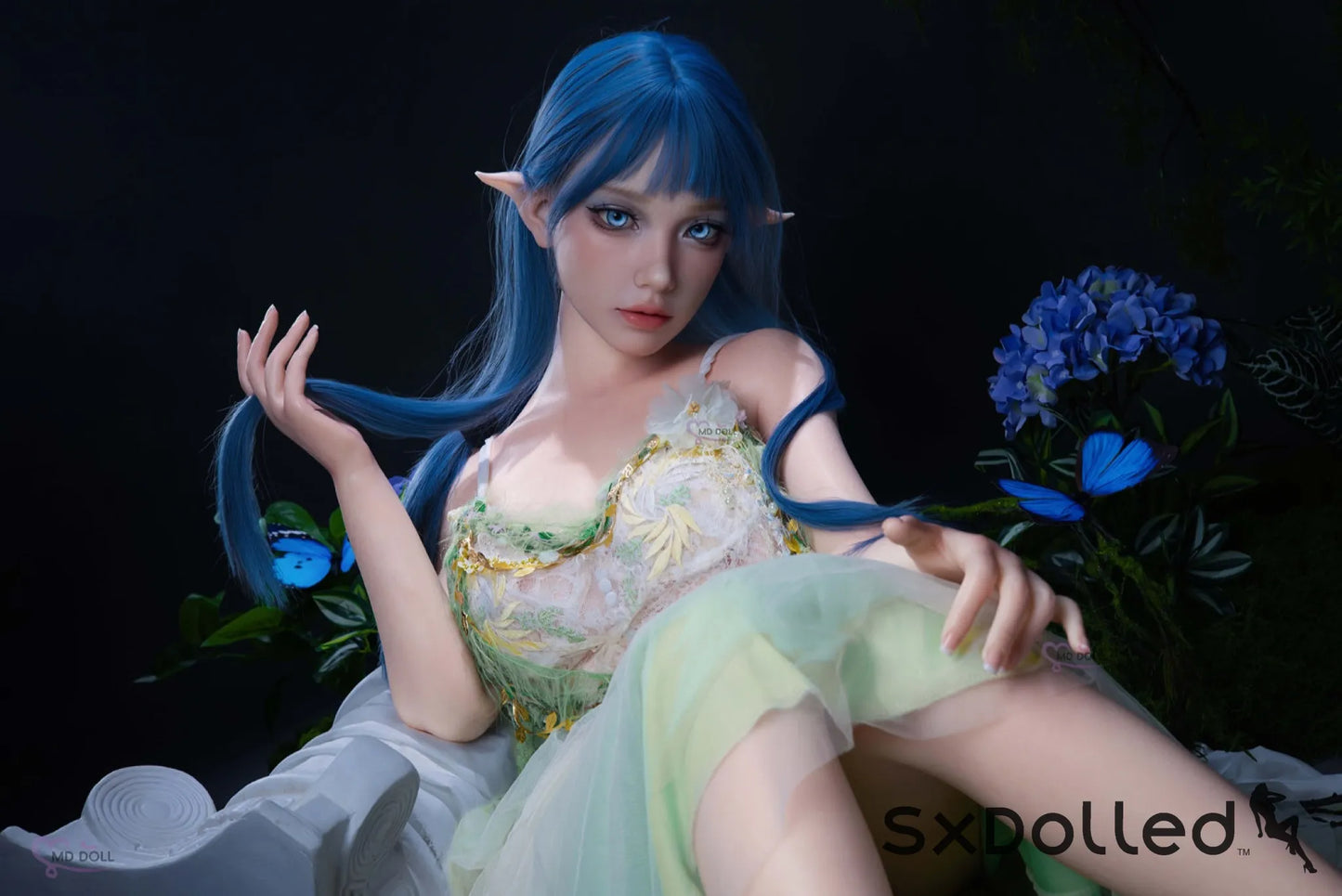 Sophiah A (G-Cup) (150cm) | Aqua Nature Elf Sex Doll | MD Doll G-Cup / 150cm / Blue Sex Doll