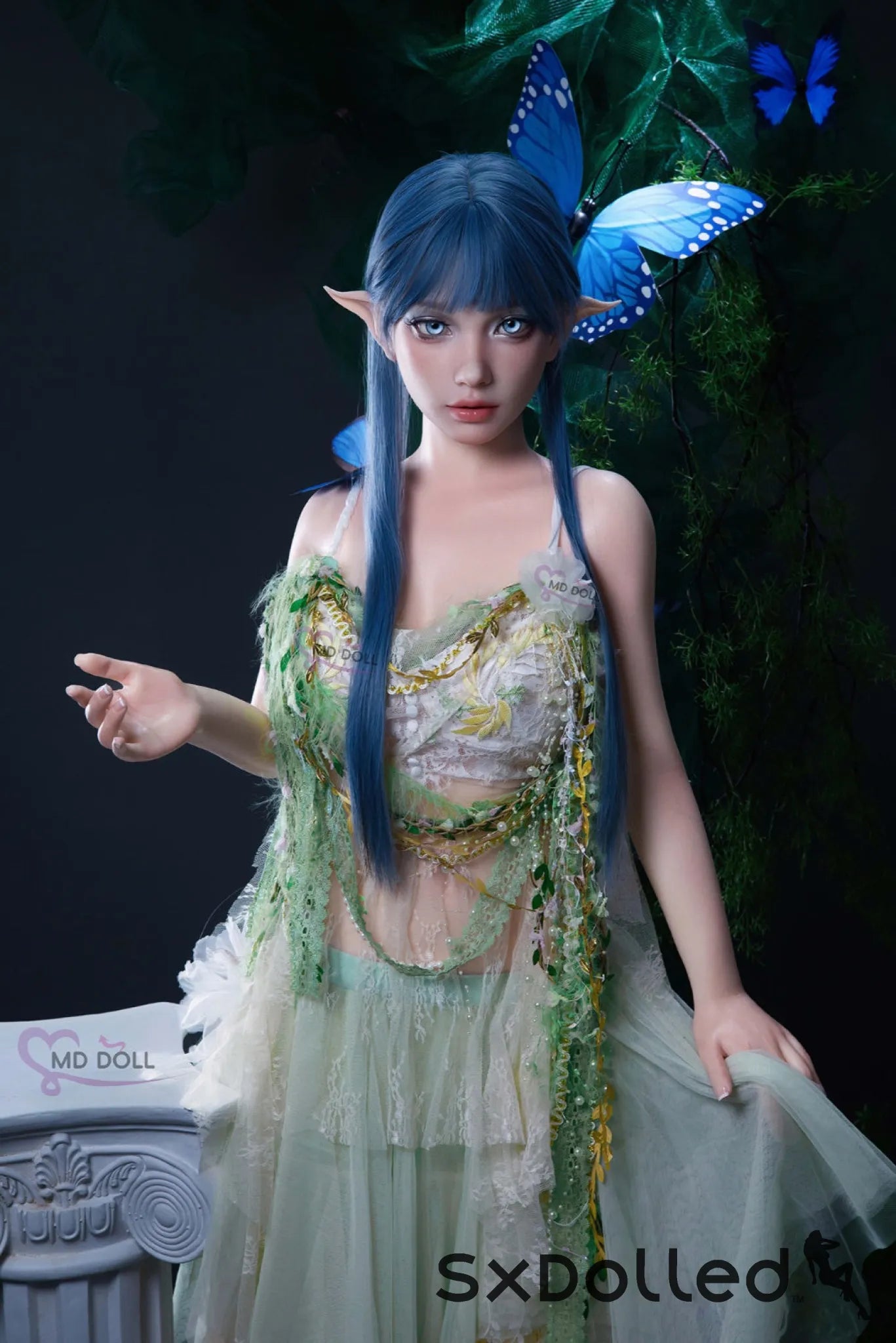 Sophiah A (G-Cup) (150cm) | Aqua Nature Elf Sex Doll | MD Doll G-Cup / 150cm / Blue Sex Doll