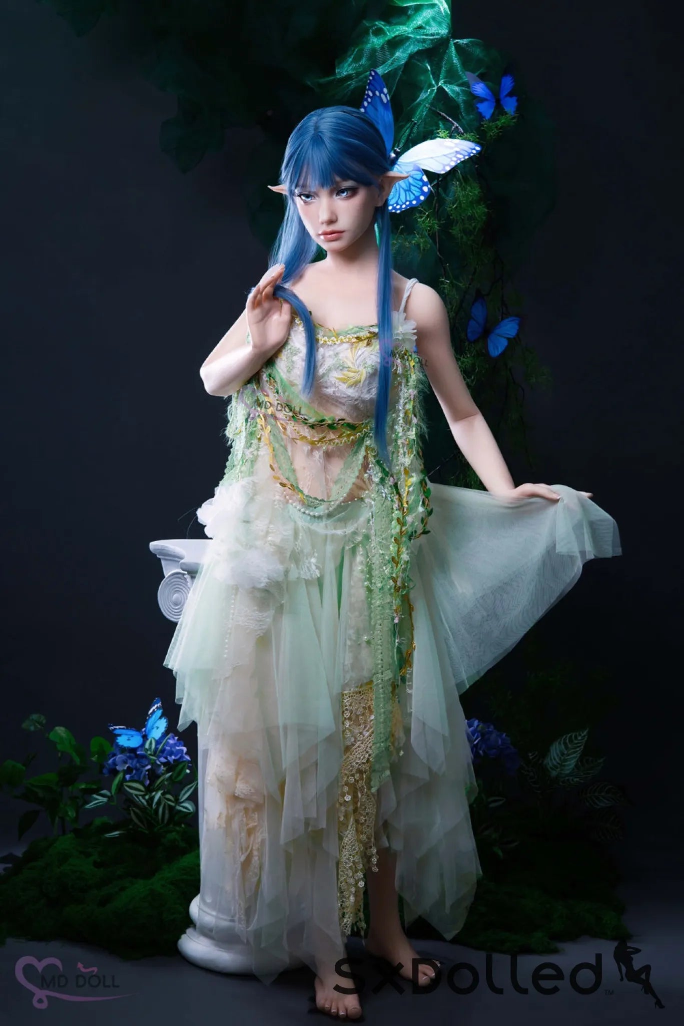 Sophiah A (G-Cup) (150cm) | Aqua Nature Elf Sex Doll | MD Doll G-Cup / 150cm / Blue Sex Doll