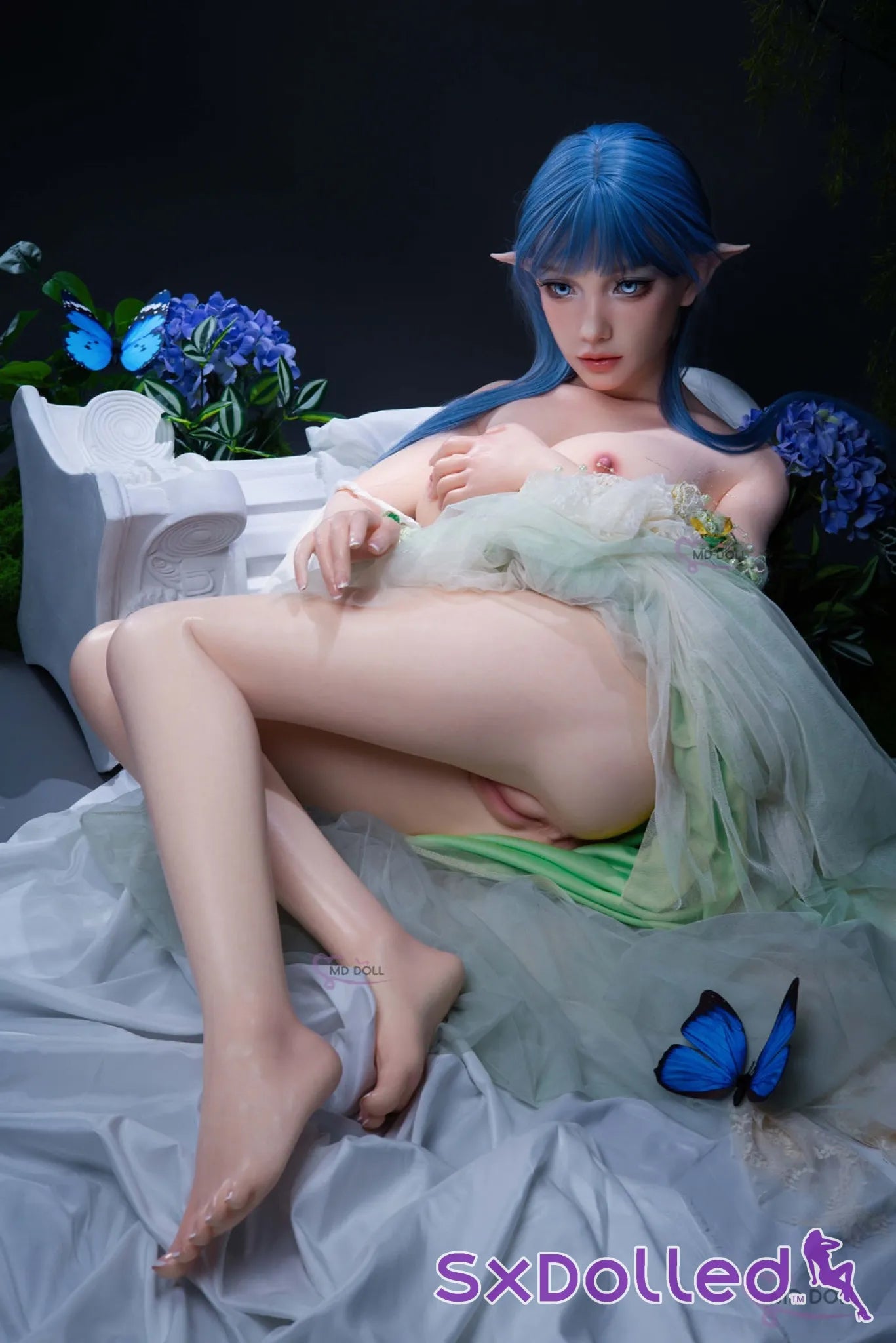 Sophiah A (G-Cup) (150cm) | Aqua Nature Elf Sex Doll | MD Doll G-Cup / 150cm / Blue Sex Doll