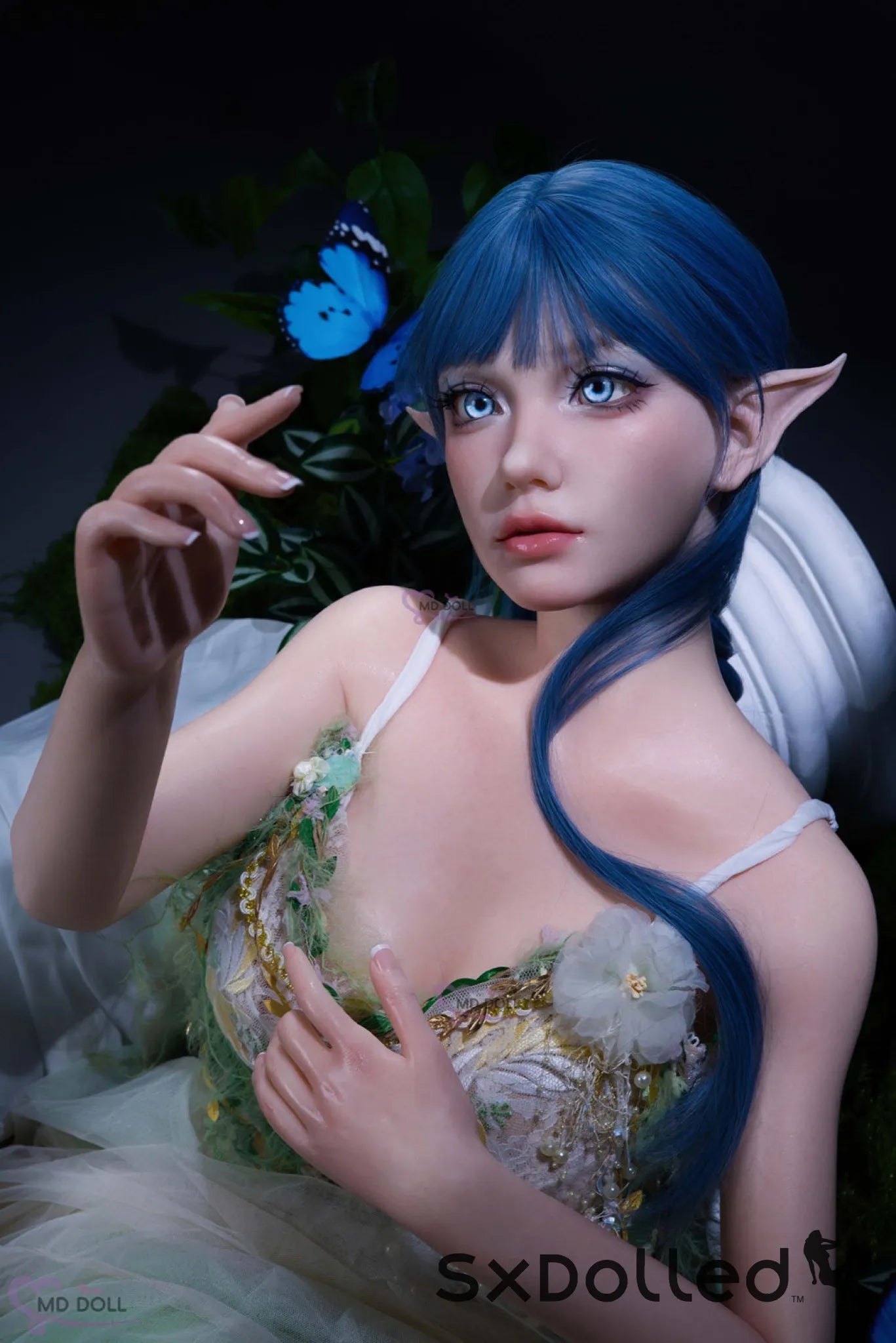 Sophiah A (G-Cup) (150cm) | Aqua Nature Elf Sex Doll | MD Doll G-Cup / 150cm / Blue Sex Doll
