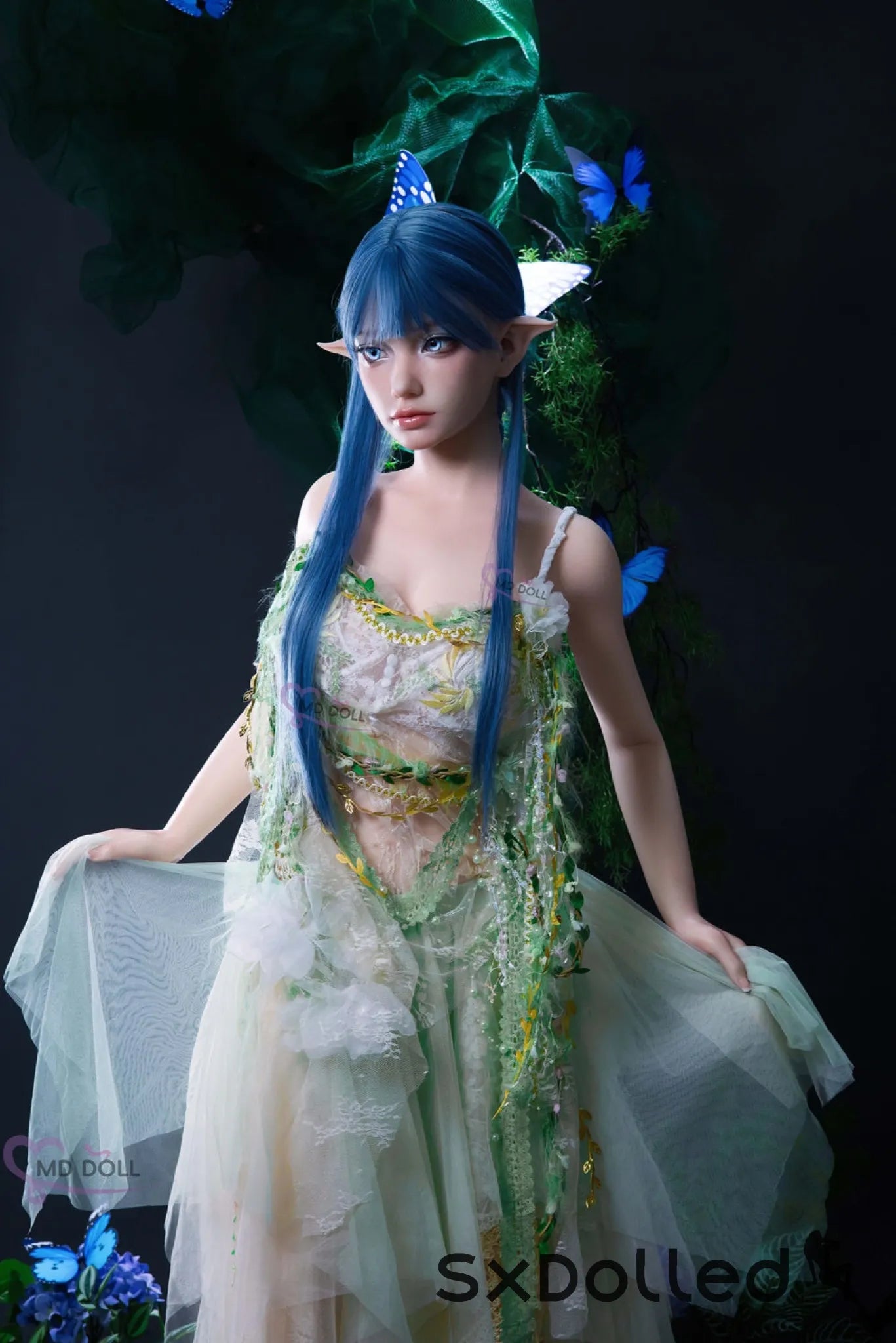 Sophiah A (G-Cup) (150cm) | Aqua Nature Elf Sex Doll | MD Doll G-Cup / 150cm / Blue Sex Doll