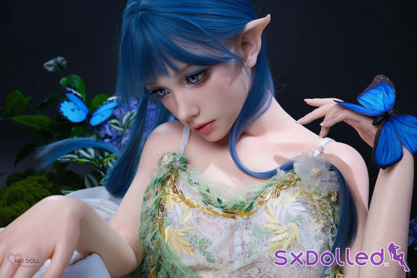 Sophiah A (G-Cup) (150cm) | Aqua Nature Elf Sex Doll | MD Doll G-Cup / 150cm / Blue Sex Doll