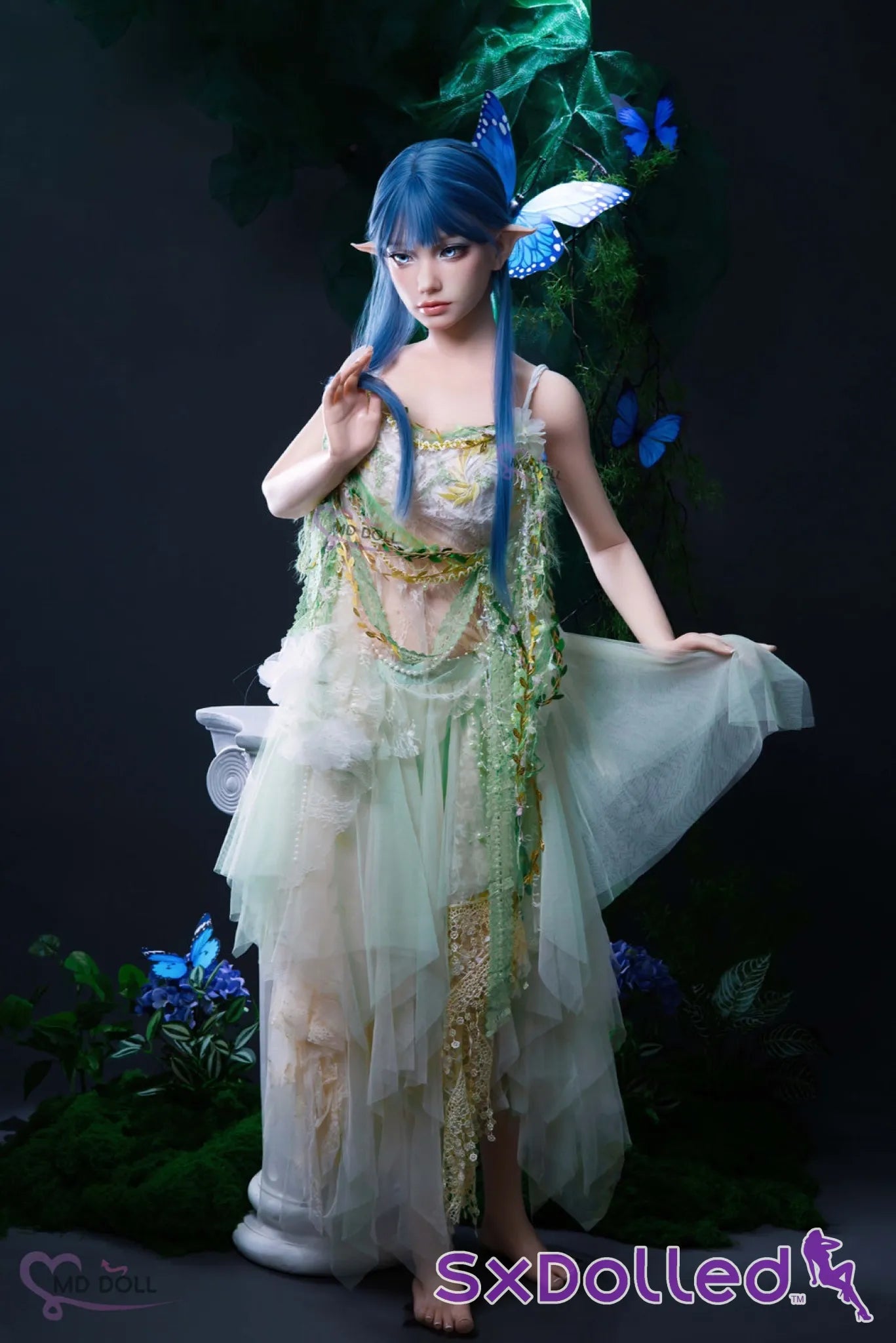 Sophiah A (G-Cup) (150cm) | Aqua Nature Elf Sex Doll | MD Doll G-Cup / 150cm / Blue Sex Doll