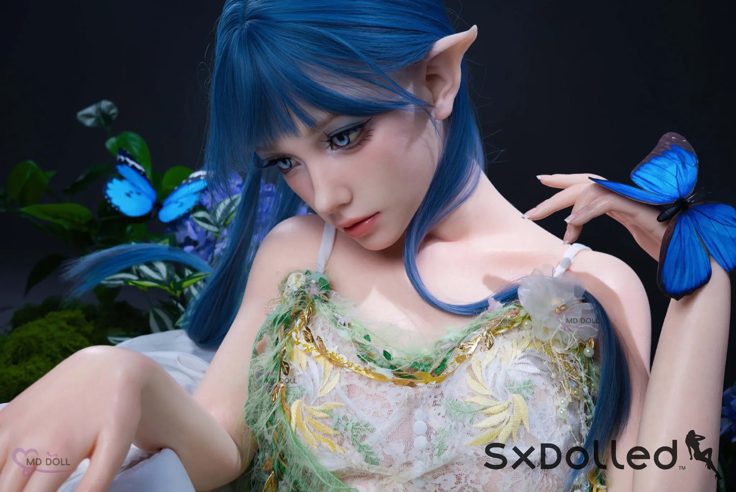 Sophiah A (G-Cup) (150cm) | Aqua Nature Elf Sex Doll | MD Doll G-Cup / 150cm / Blue Sex Doll
