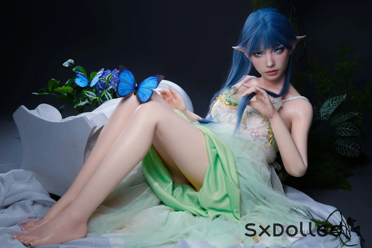 Sophiah A (G-Cup) (150cm) | Aqua Nature Elf Sex Doll | MD Doll G-Cup / 150cm / Blue Sex Doll