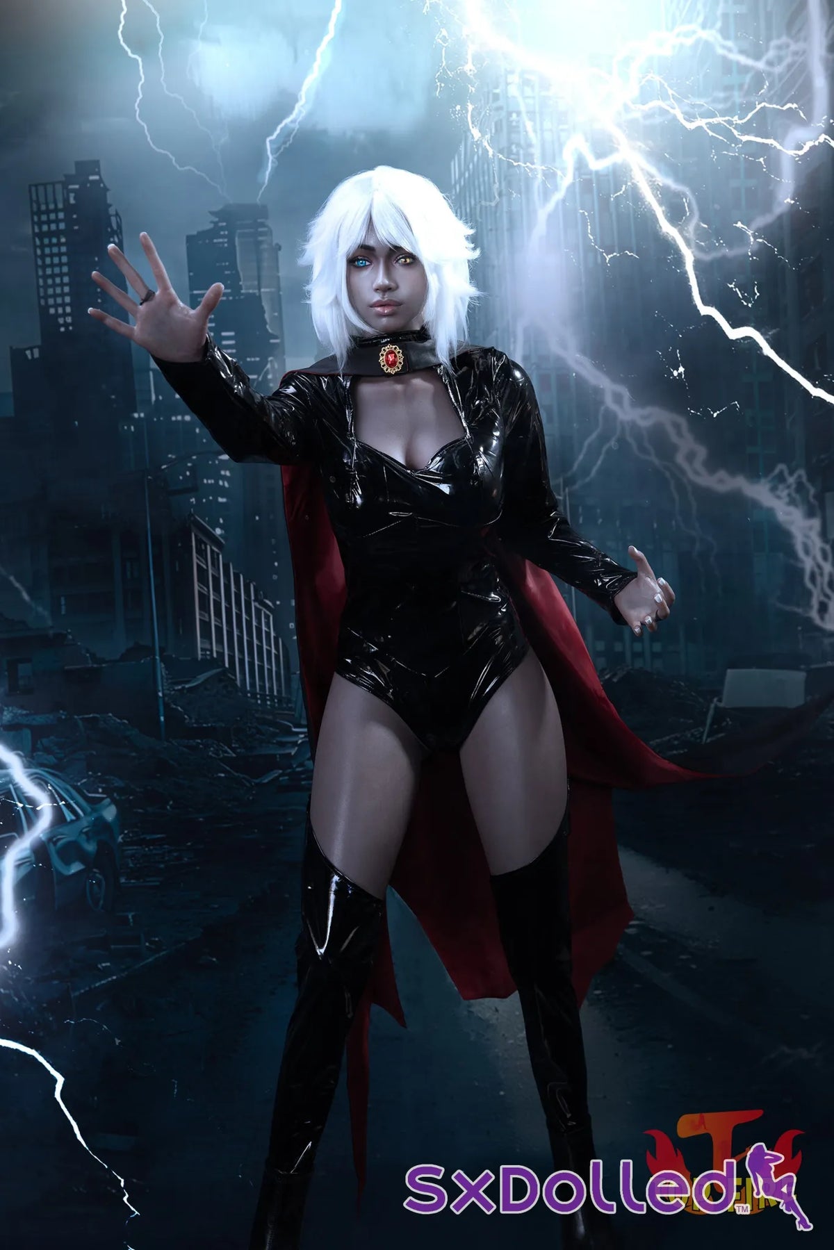 Storm A (E-Cup) (158cm) | White Haired Cosplay Sex Doll | Top Fire Doll - E-Cup / 158cm / White - Sex Doll