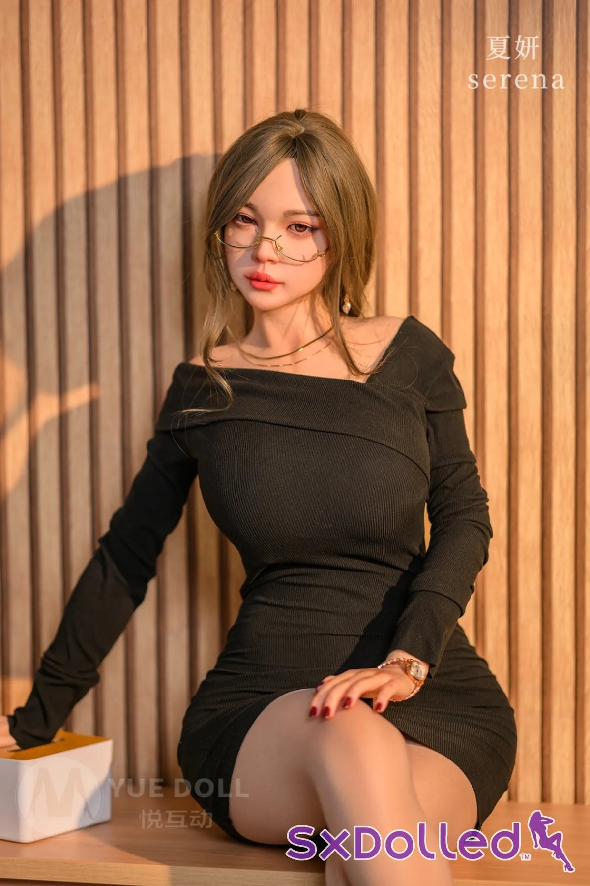 Summer (I-Cup) (158cm) | Brunette Black Dress Sex Doll | Yue Doll - I-Cup / 158cm / Brunette - Sex Doll