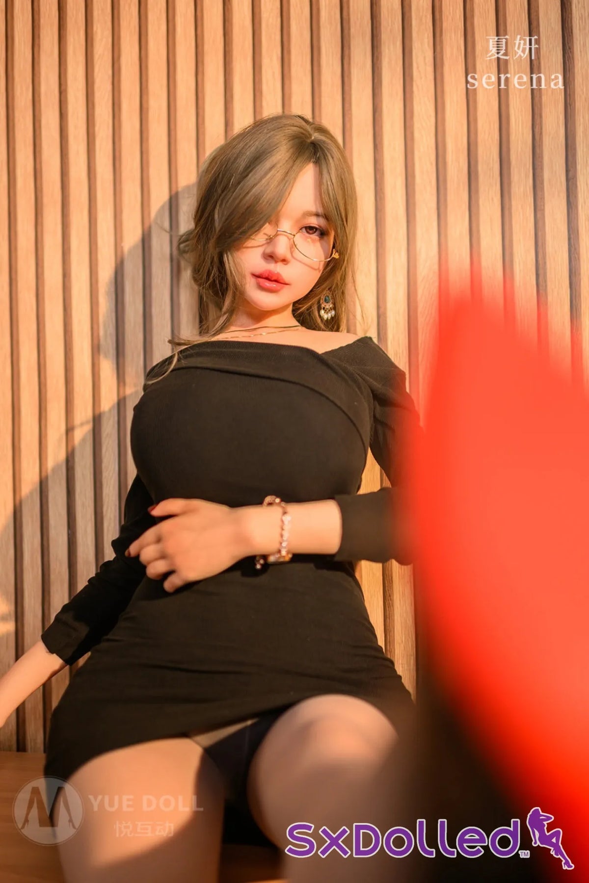 Summer (I-Cup) (158cm) | Brunette Black Dress Sex Doll | Yue Doll - I-Cup / 158cm / Brunette - Sex Doll