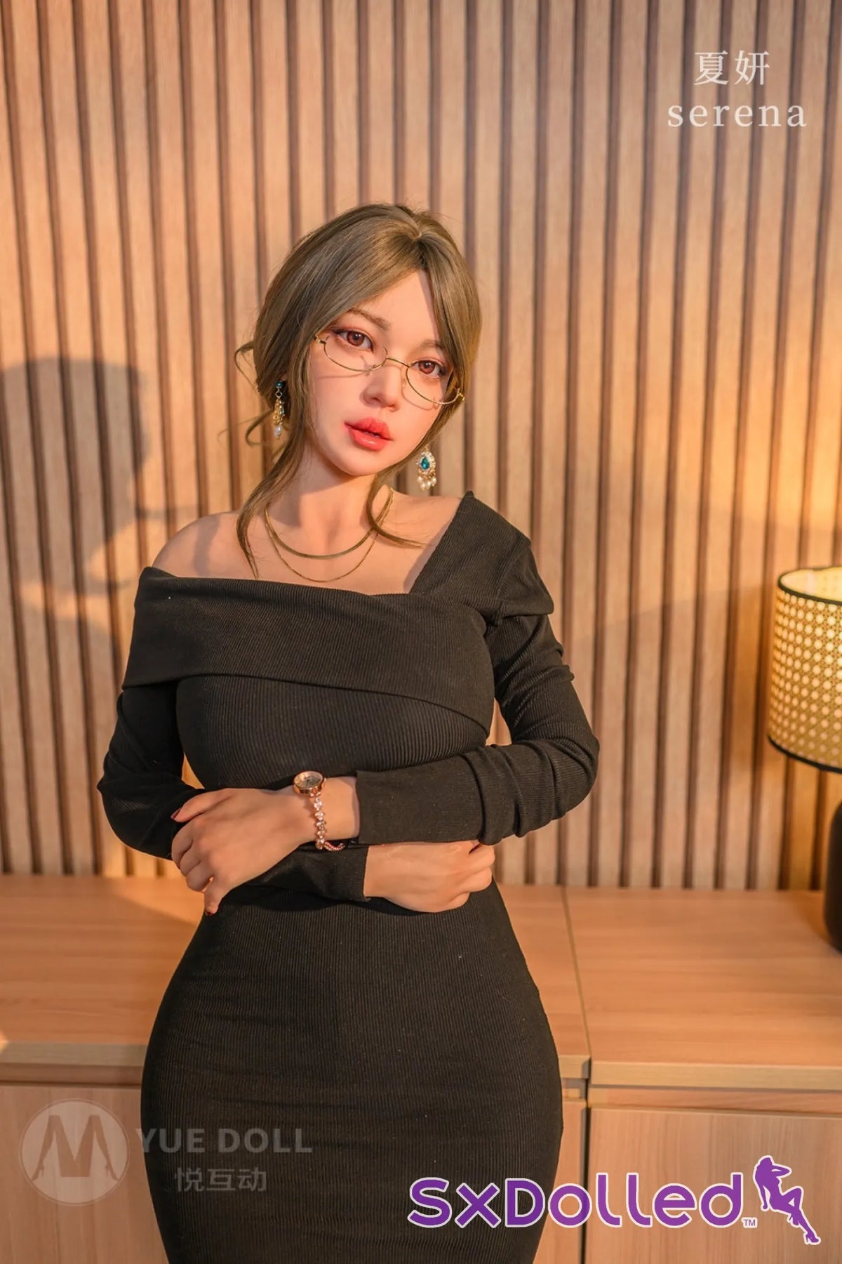 Summer (I-Cup) (158cm) | Brunette Black Dress Sex Doll | Yue Doll - I-Cup / 158cm / Brunette - Sex Doll