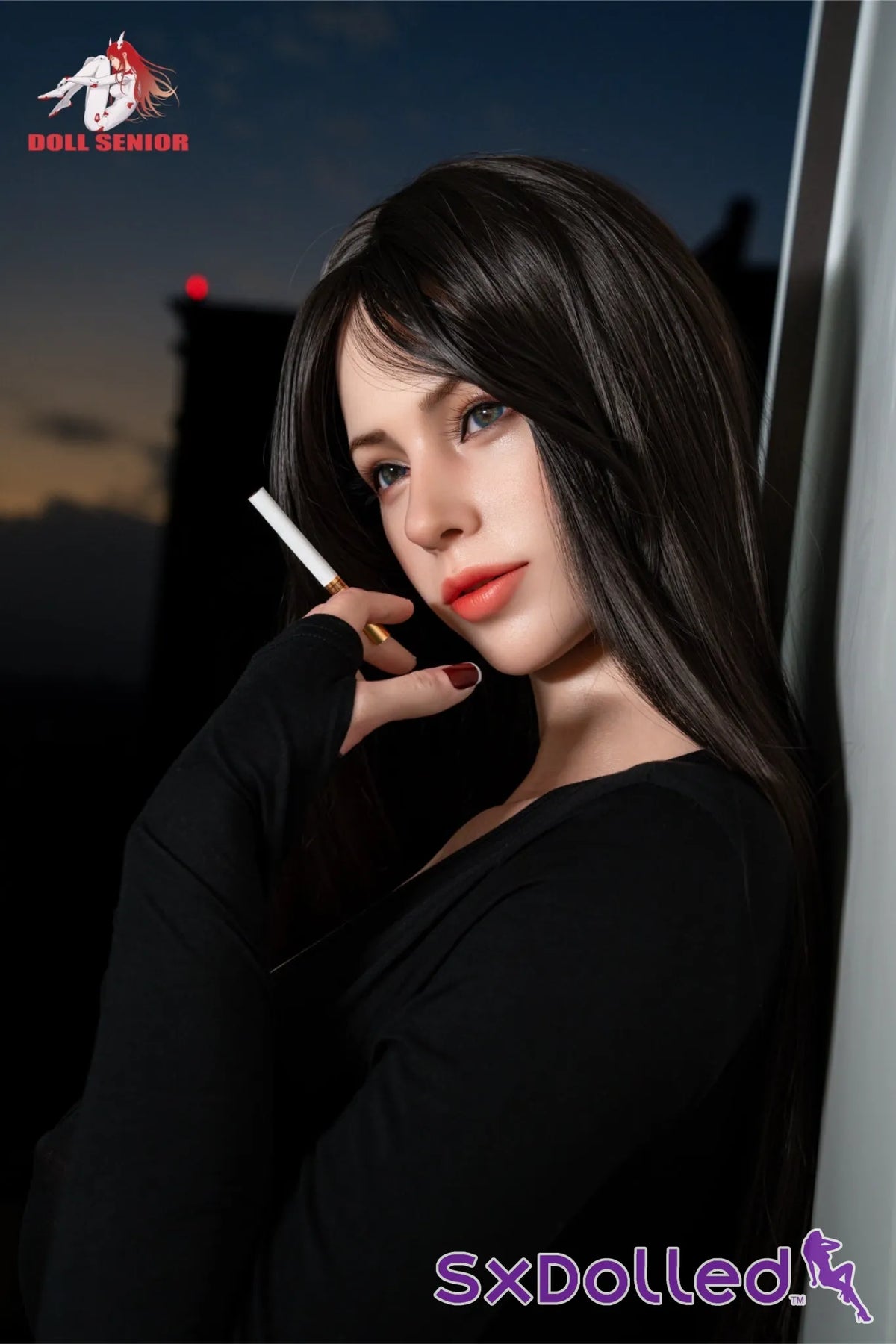 Thalia B (G-Cup) (170cm) |Sultry Vintage Aristocrat Sex Doll | Doll Senior - G-Cup / 170cm / Black - Sex Doll