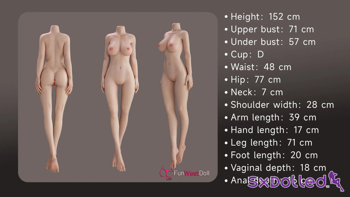 Thalia C (D-Cup) (152cm) | Asian Blue Haired Sex Doll | Funwest Doll - D-Cup / 152cm / Brunette - Sex Doll
