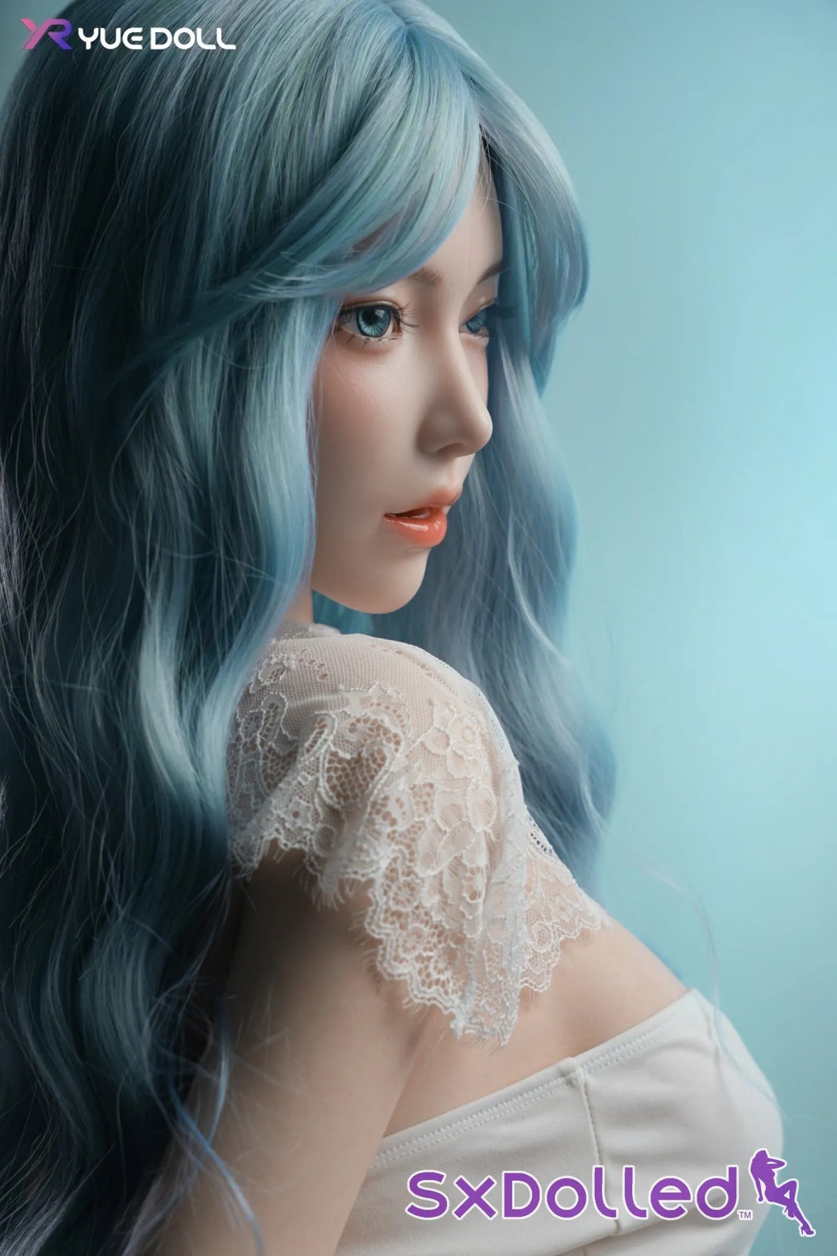 Tori E (I-Cup) (158cm) | Blue-Haired White Dress Sex Doll | Yue Doll - I-Cup / 158cm / Blue - Sex Doll